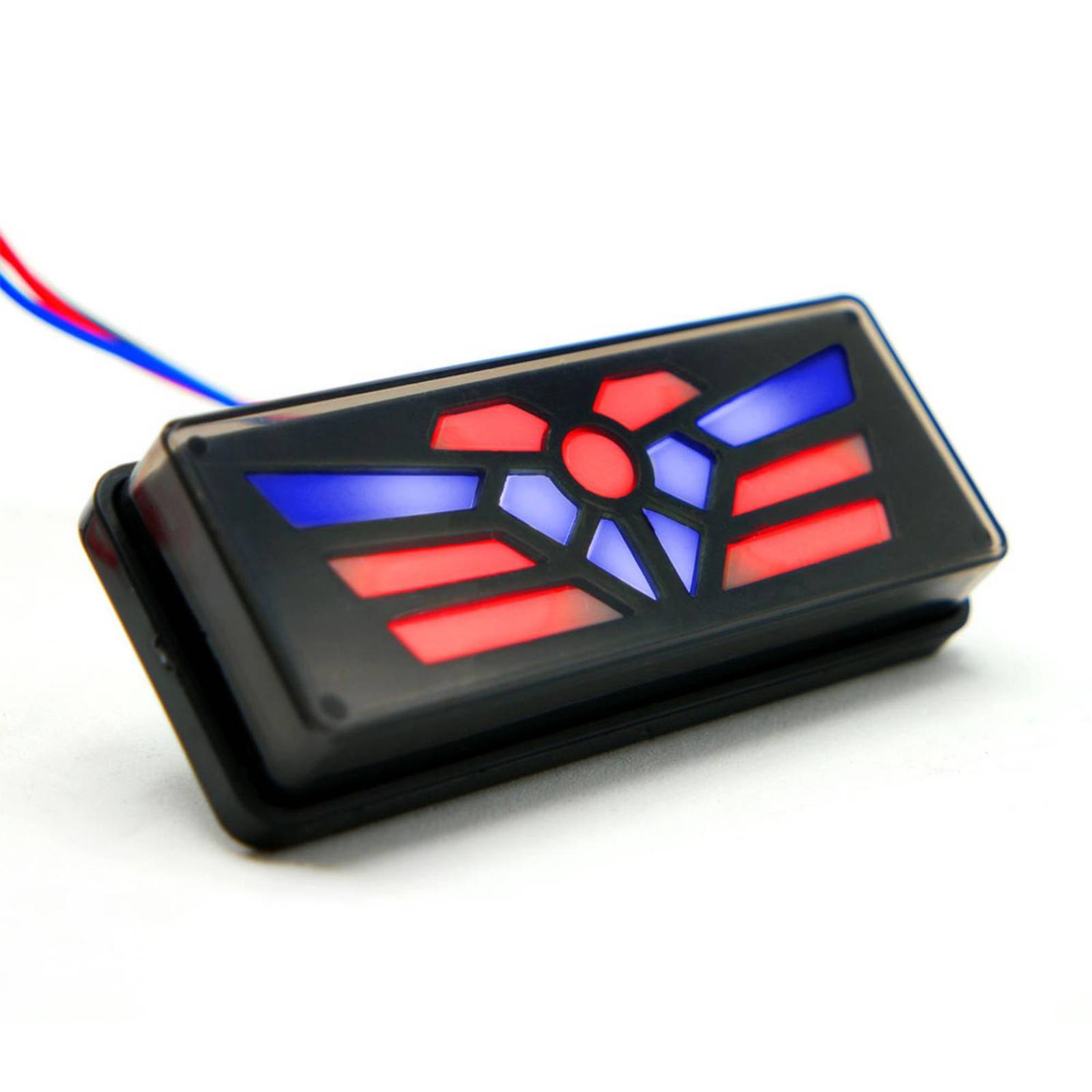 Calavera Para Moto Rasen Led Decorativa                 Rojo AMARILLO-ROJO