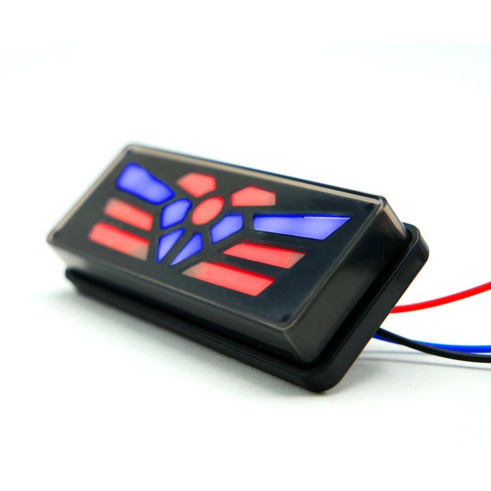 Calavera Para Moto Rasen Led Decorativa                 Rojo AMARILLO-ROJO