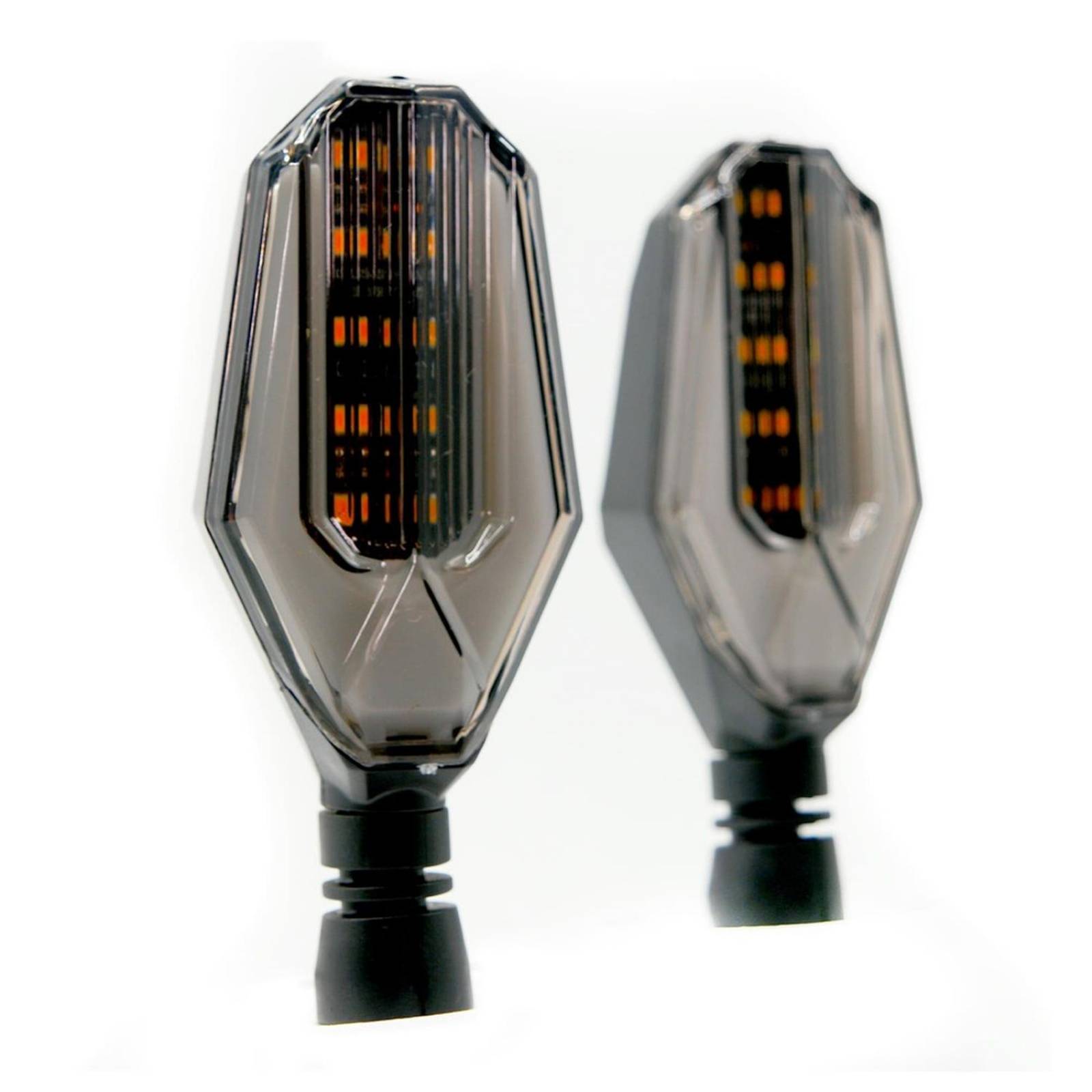Direccionales Para Moto Rasen Led Doble Dim Universal   Rojo