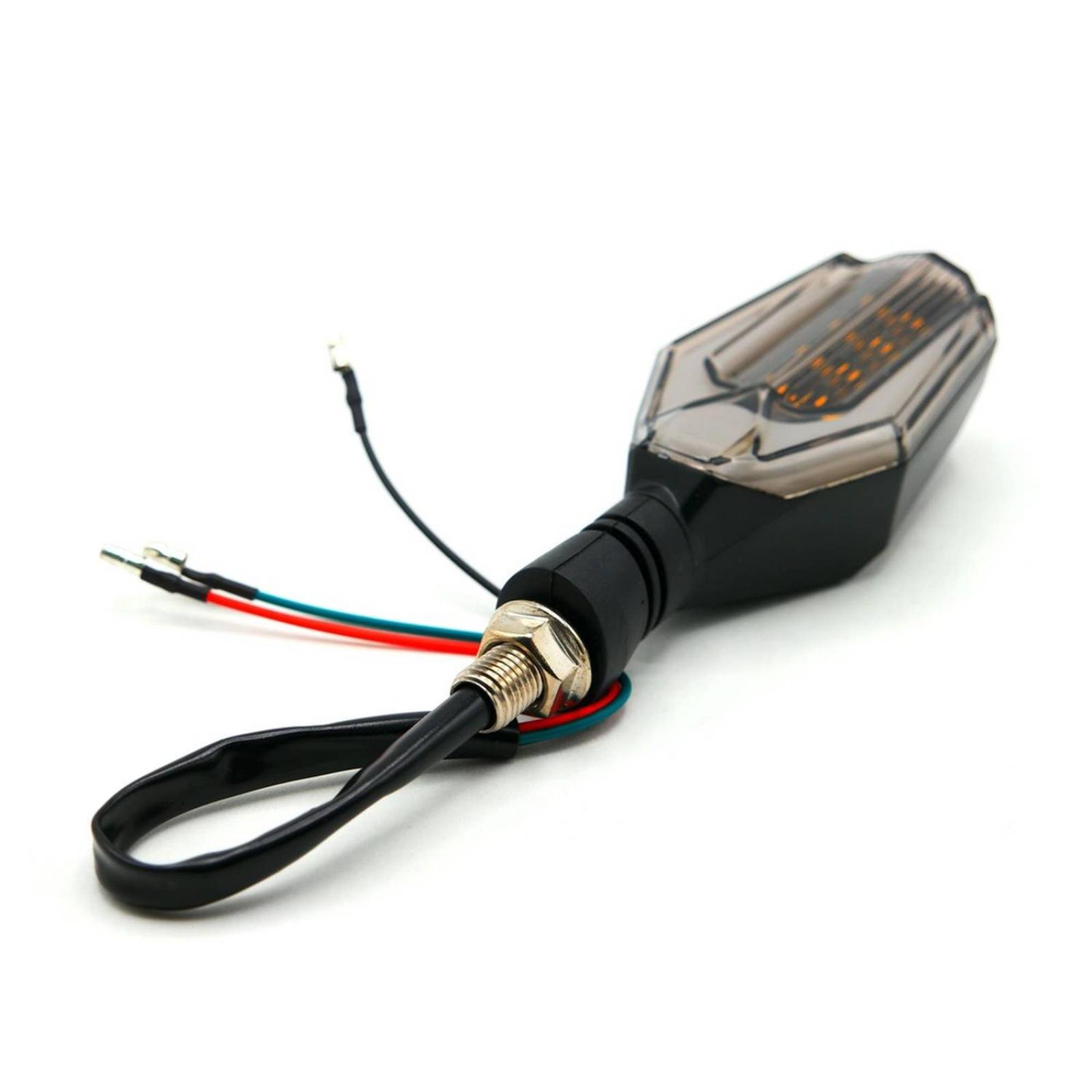 Direccionales Para Moto Rasen Led Doble Dim Universal   Rojo