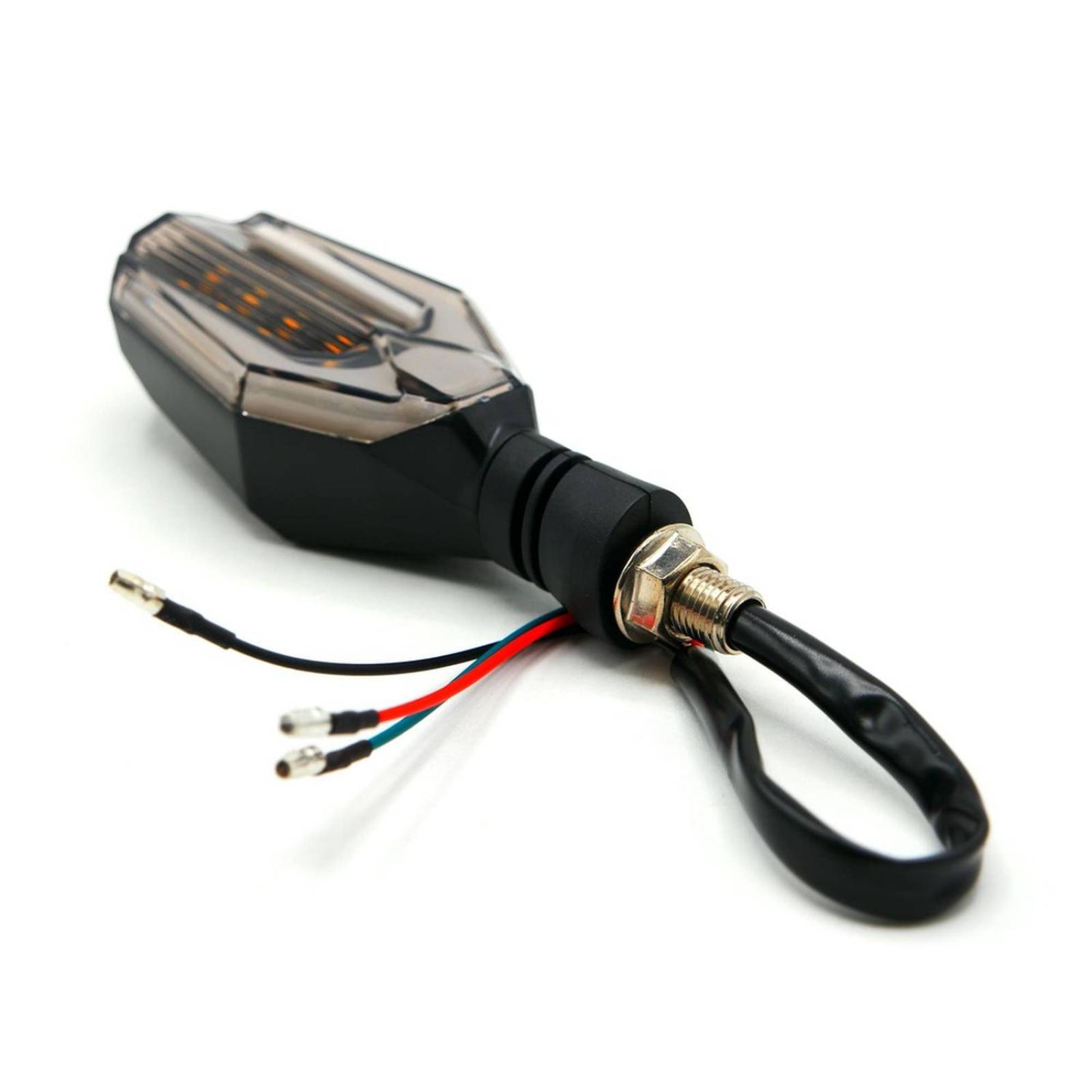 Direccionales Para Moto Rasen Led Doble Dim Universal   Rojo