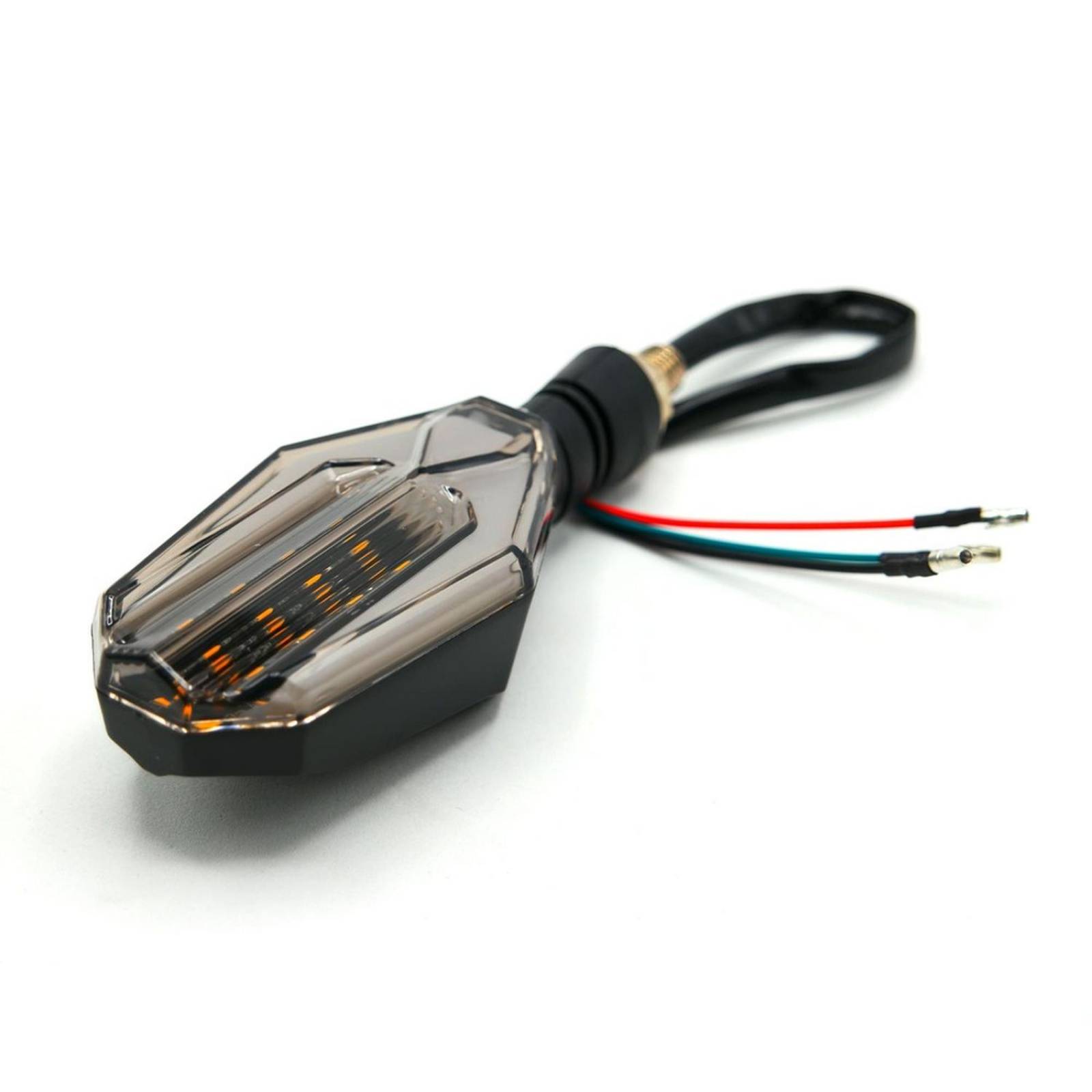 Direccionales Para Moto Rasen Led Doble Dim Universal   Rojo