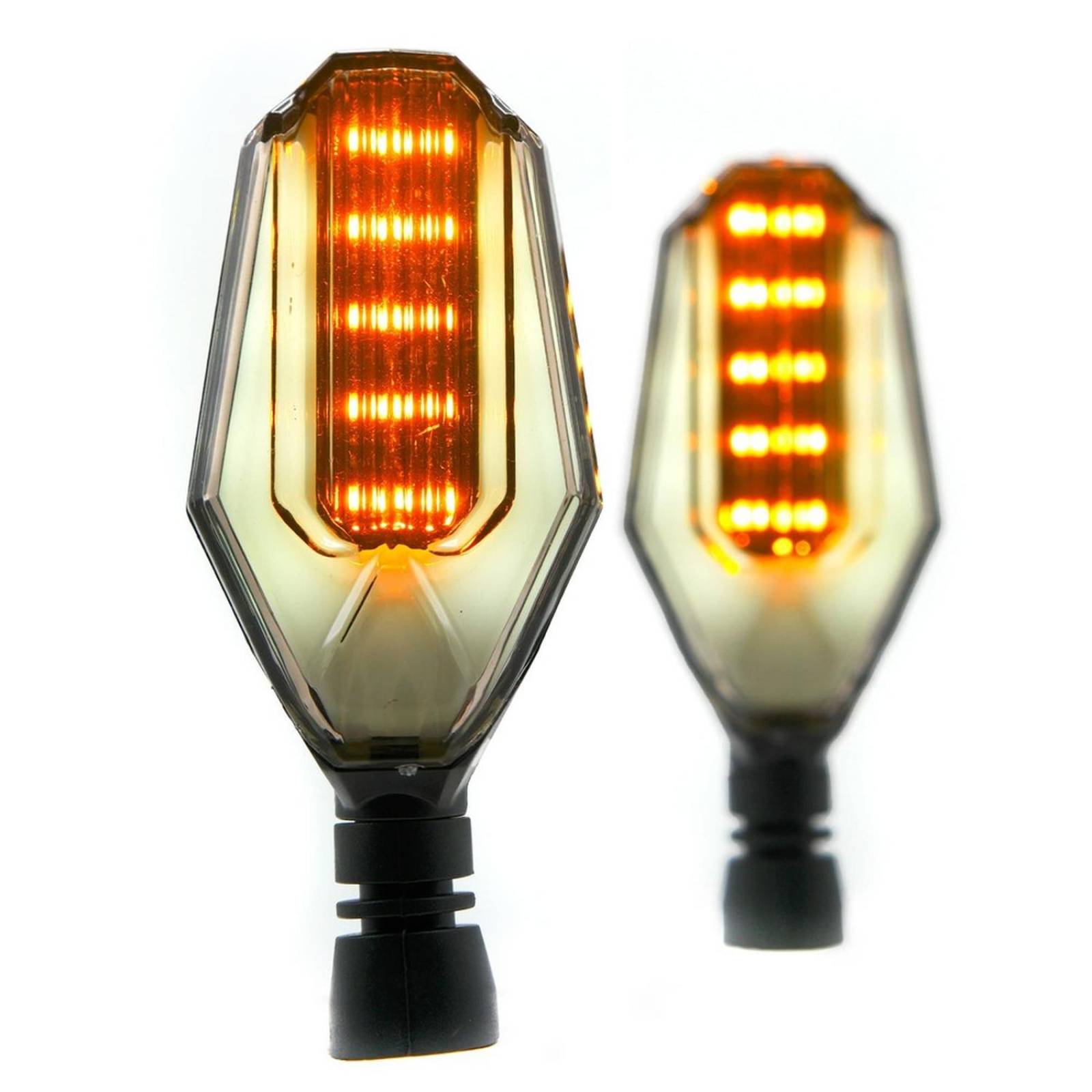 Direccionales Para Moto Rasen Led Doble Dim Universal   Amarillo