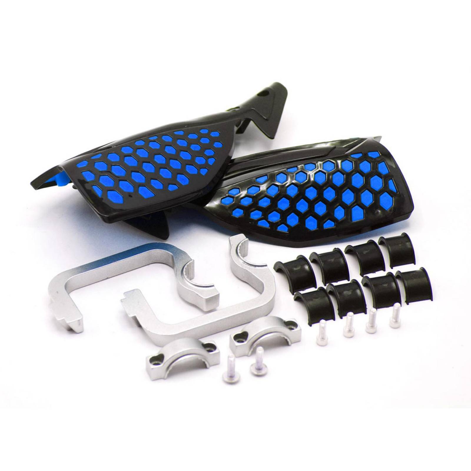Protector De Puños Para Moto Rasen Con Estructura De Metal Universal Azul