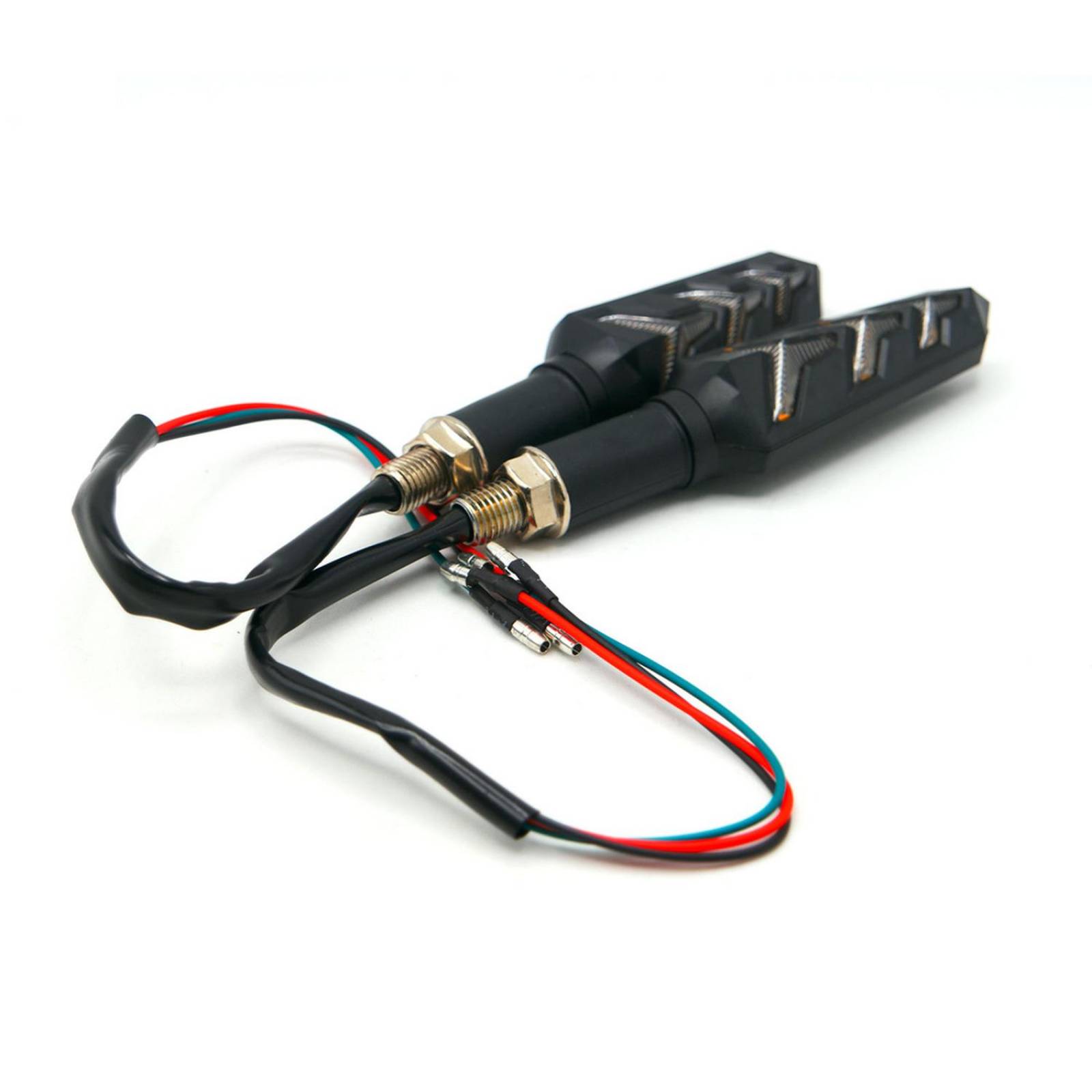 Direccionales Para Moto Rasen Led Secuencial Tipo Rayo Universal  Azul