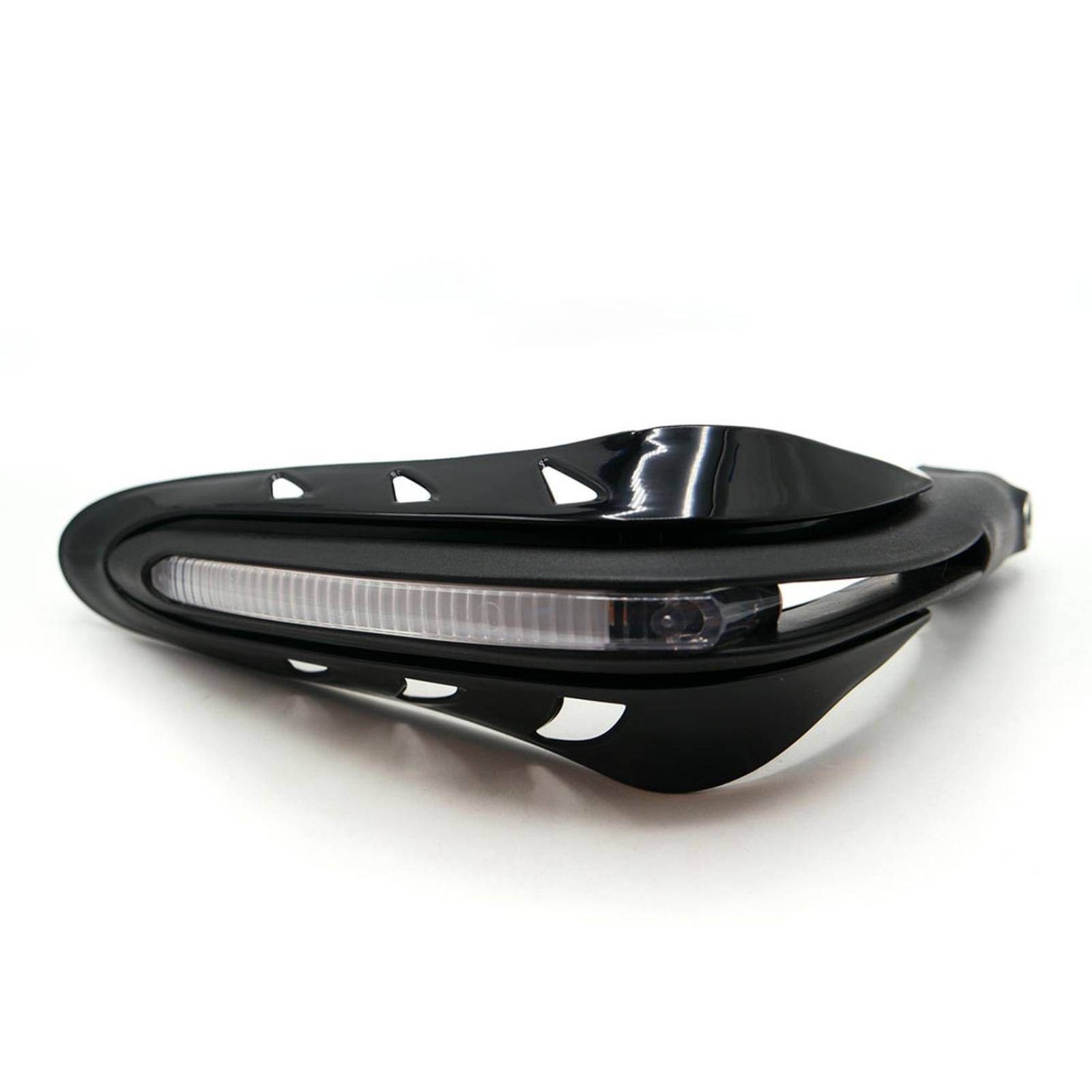 Protector De Puños Para Moto Rasen Con Luz Led Secuencial Amarilla            Negro