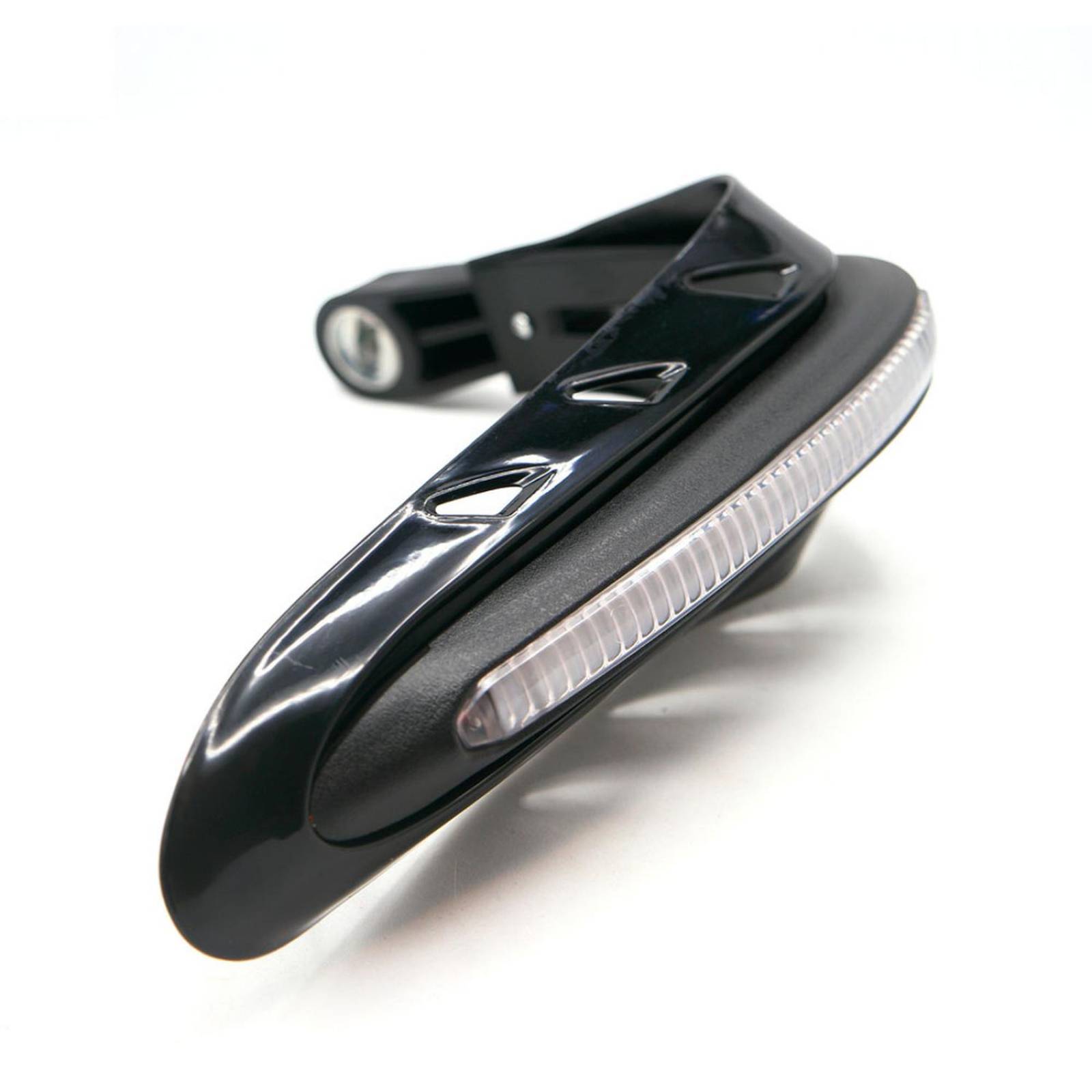 Protector De Puños Para Moto Rasen Con Luz Led Secuencial Amarilla            Negro