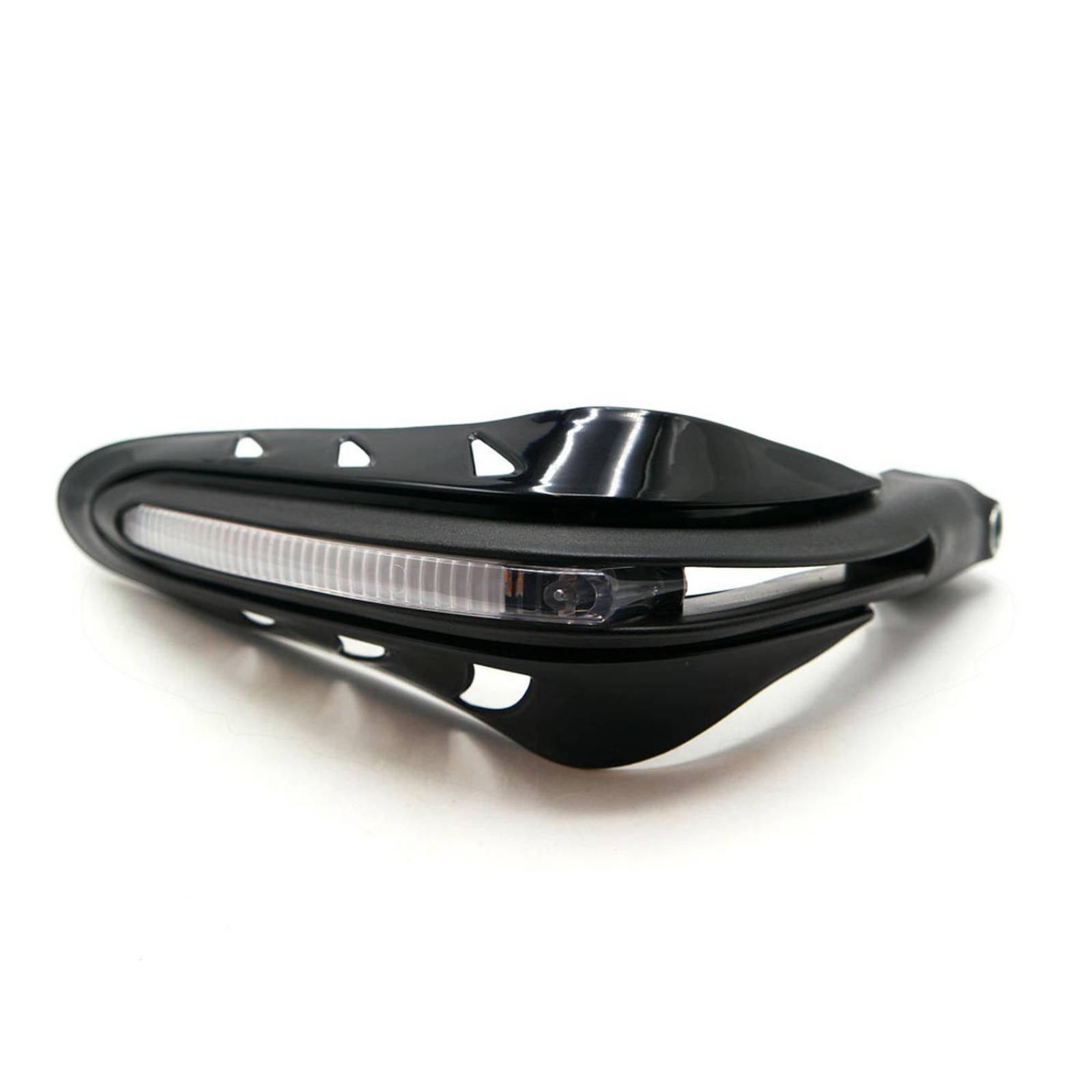 Protector De Puños Para Moto Rasen Con Luz Led Secuencial Amarilla            Negro