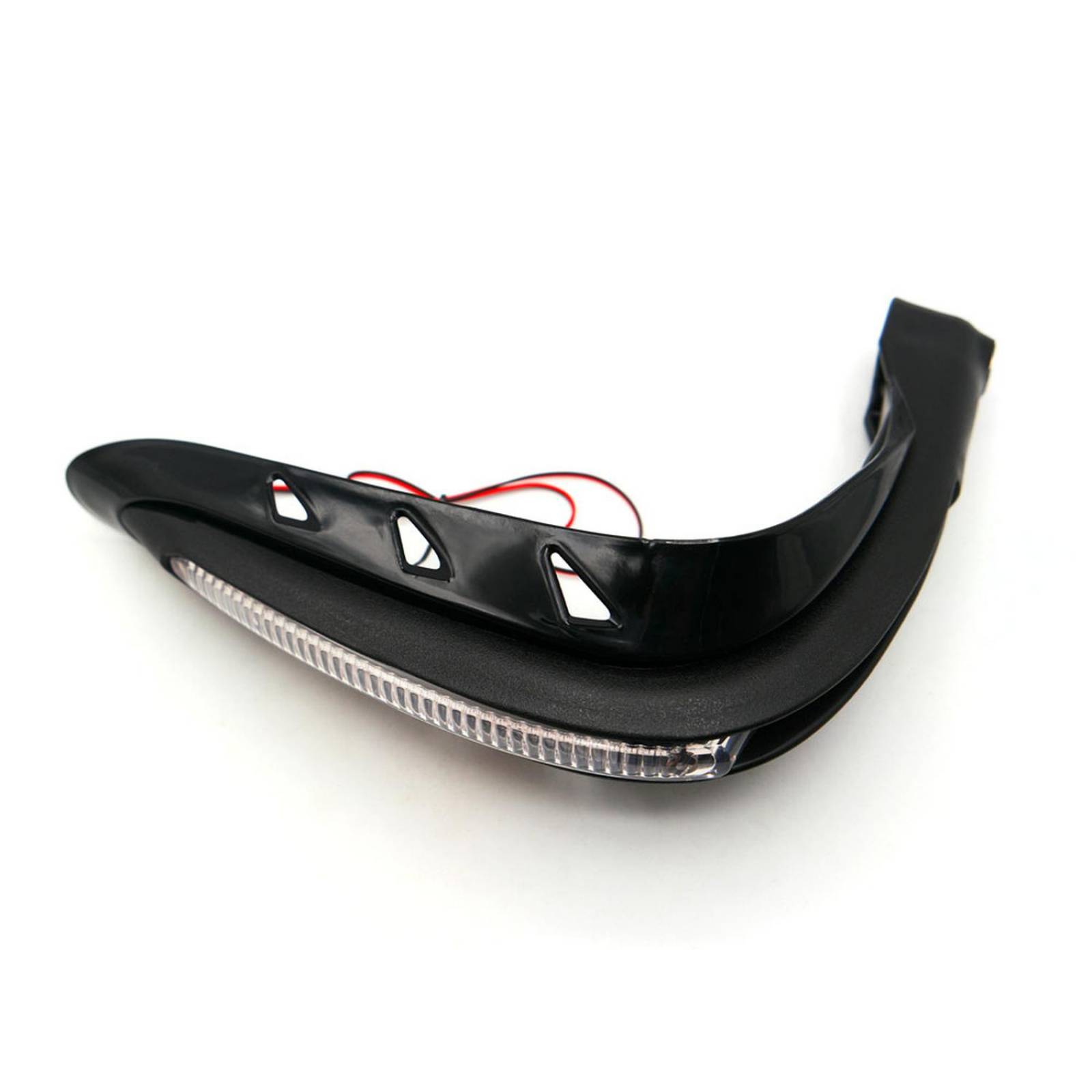 Protector De Puños Para Moto Rasen Con Luz Led Secuencial Amarilla            Negro