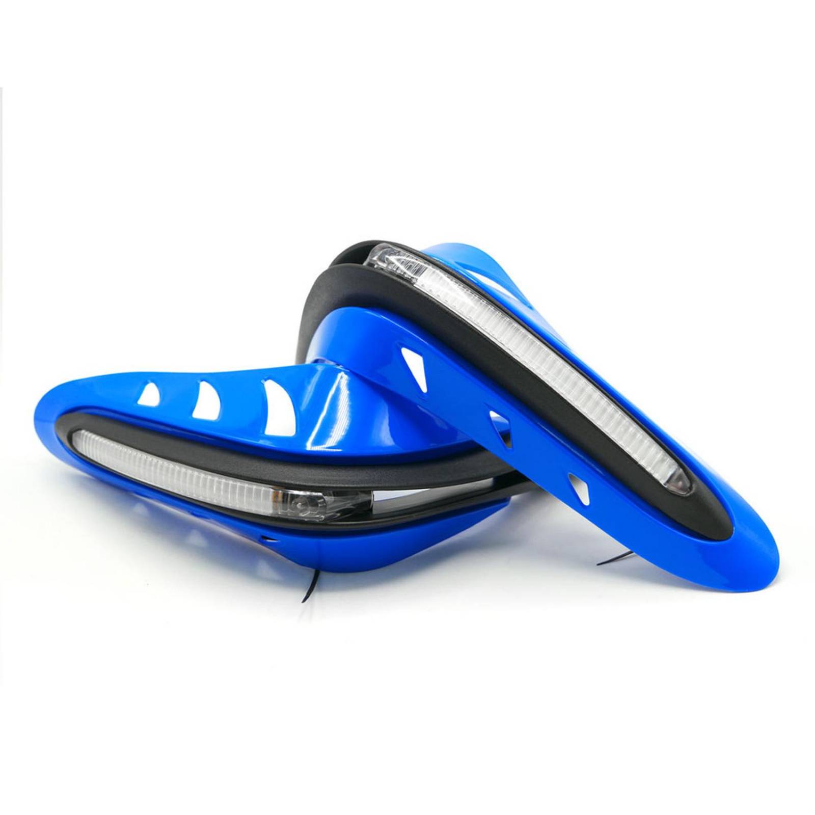 Protector De Puños Para Moto Rasen Con Luz Led Secuencial Amarilla            Azul