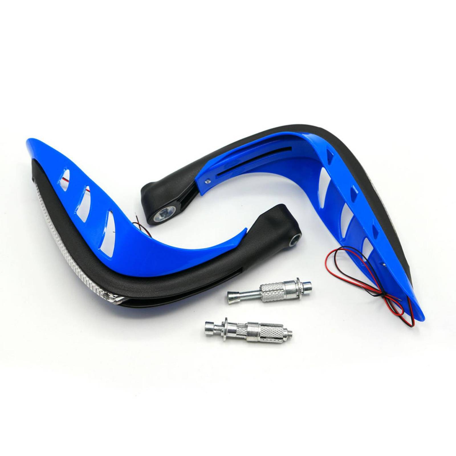 Protector De Puños Para Moto Rasen Con Luz Led Secuencial Amarilla            Azul