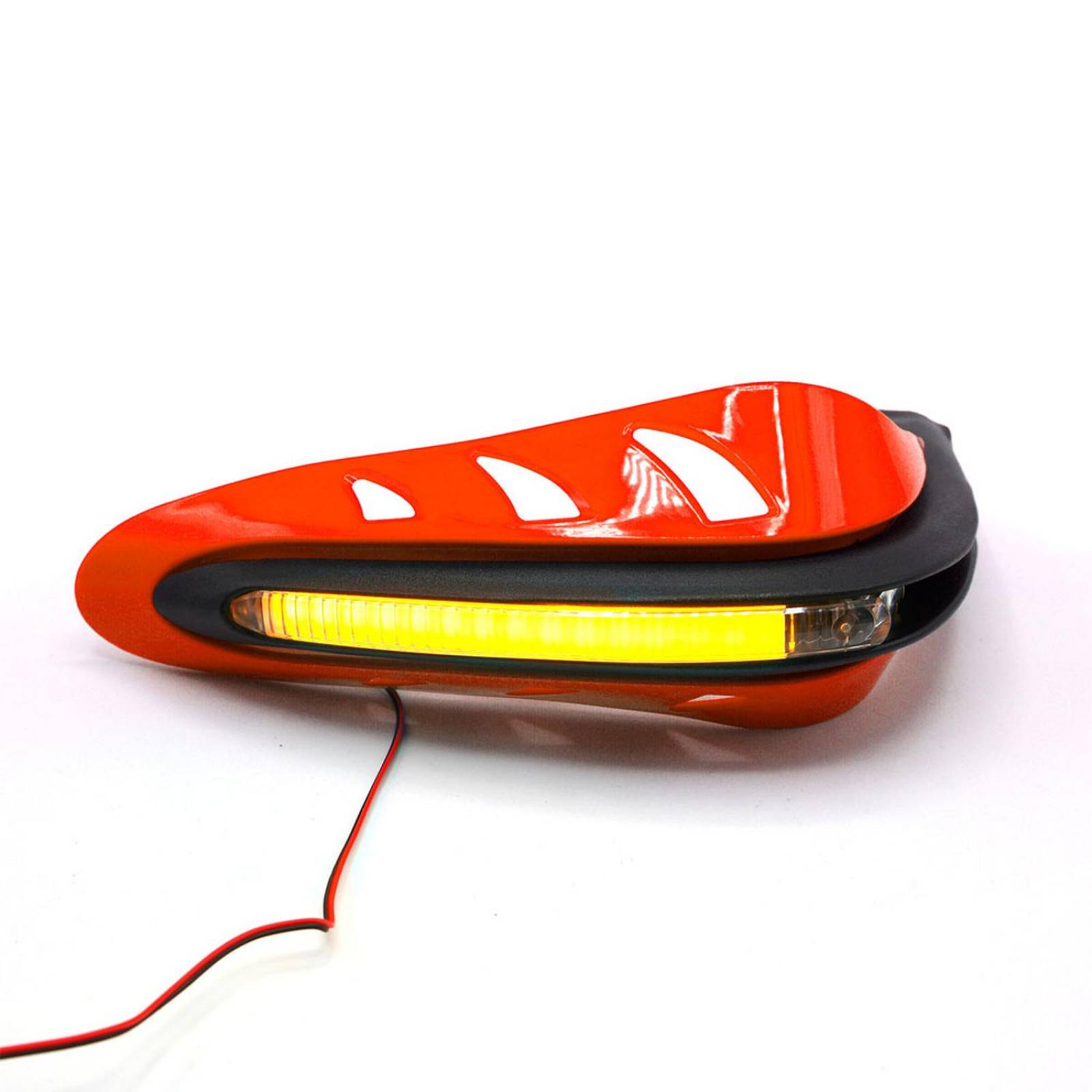 Protector De Puños Para Moto Rasen Con Luz Led Secuencial Amarilla            Rojo