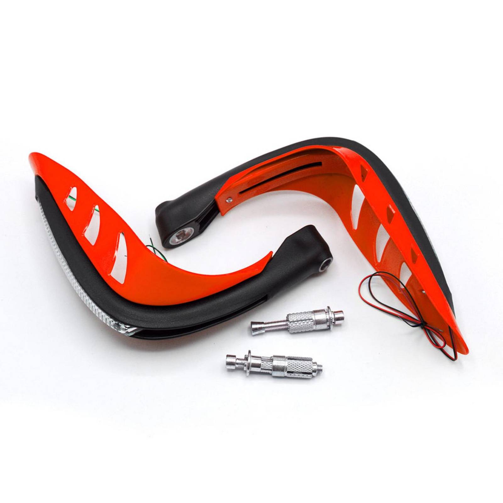 Protector De Puños Para Moto Rasen Con Luz Led Secuencial Amarilla            Rojo