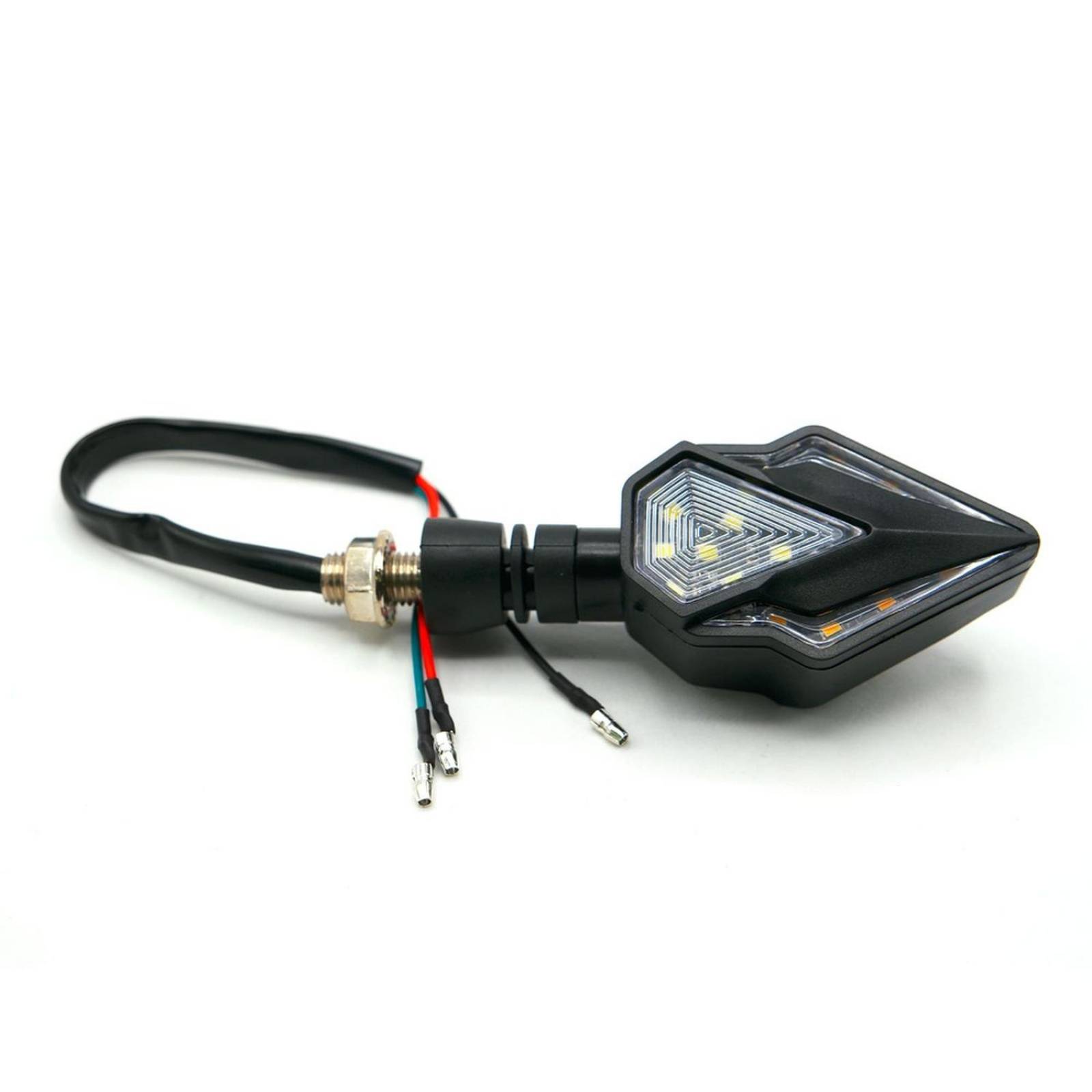 Direccionales Para Moto Rasen Led Secuencial Tipo Diamante Universal  Rojo