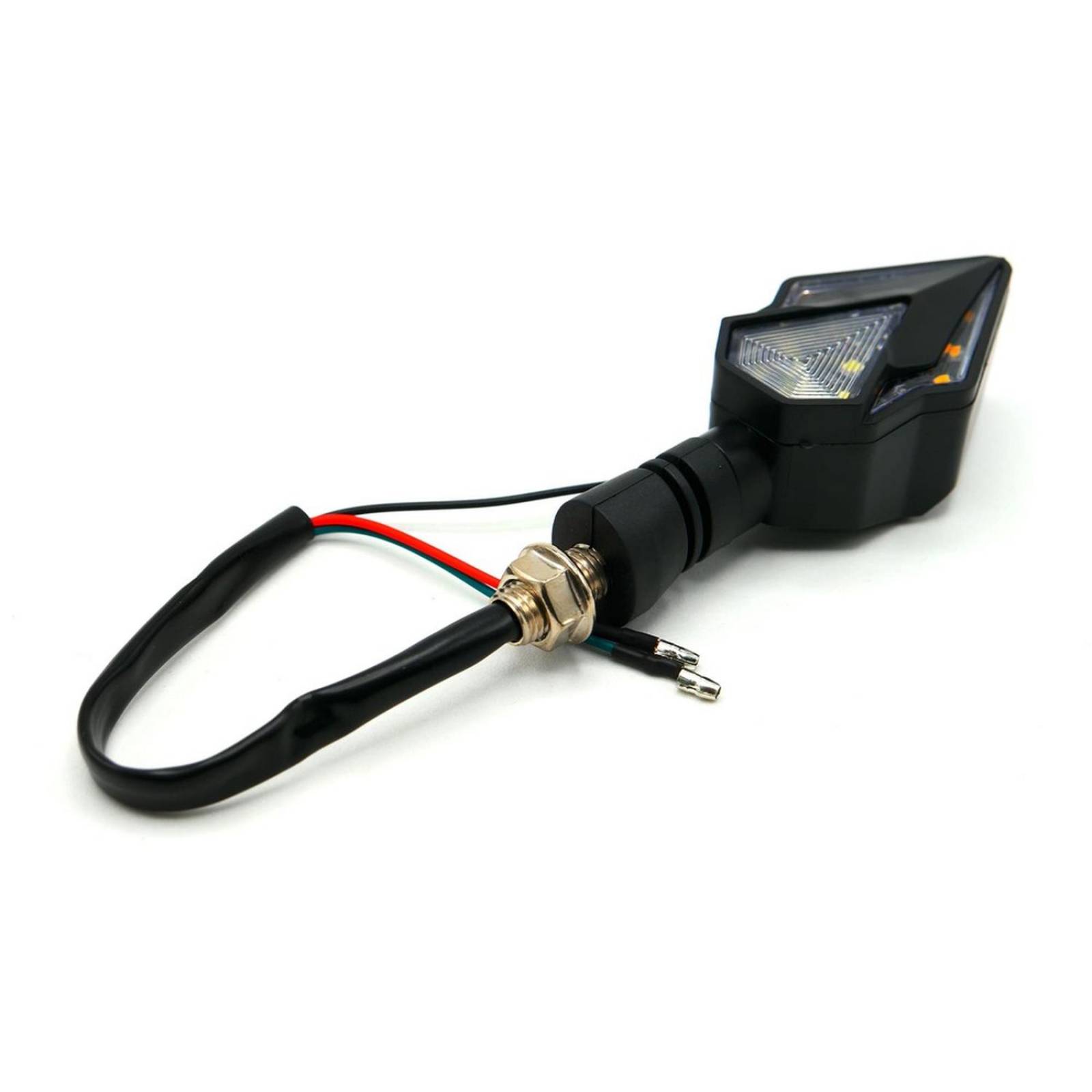 Direccionales Para Moto Rasen Led Secuencial Tipo Diamante Universal  Rojo