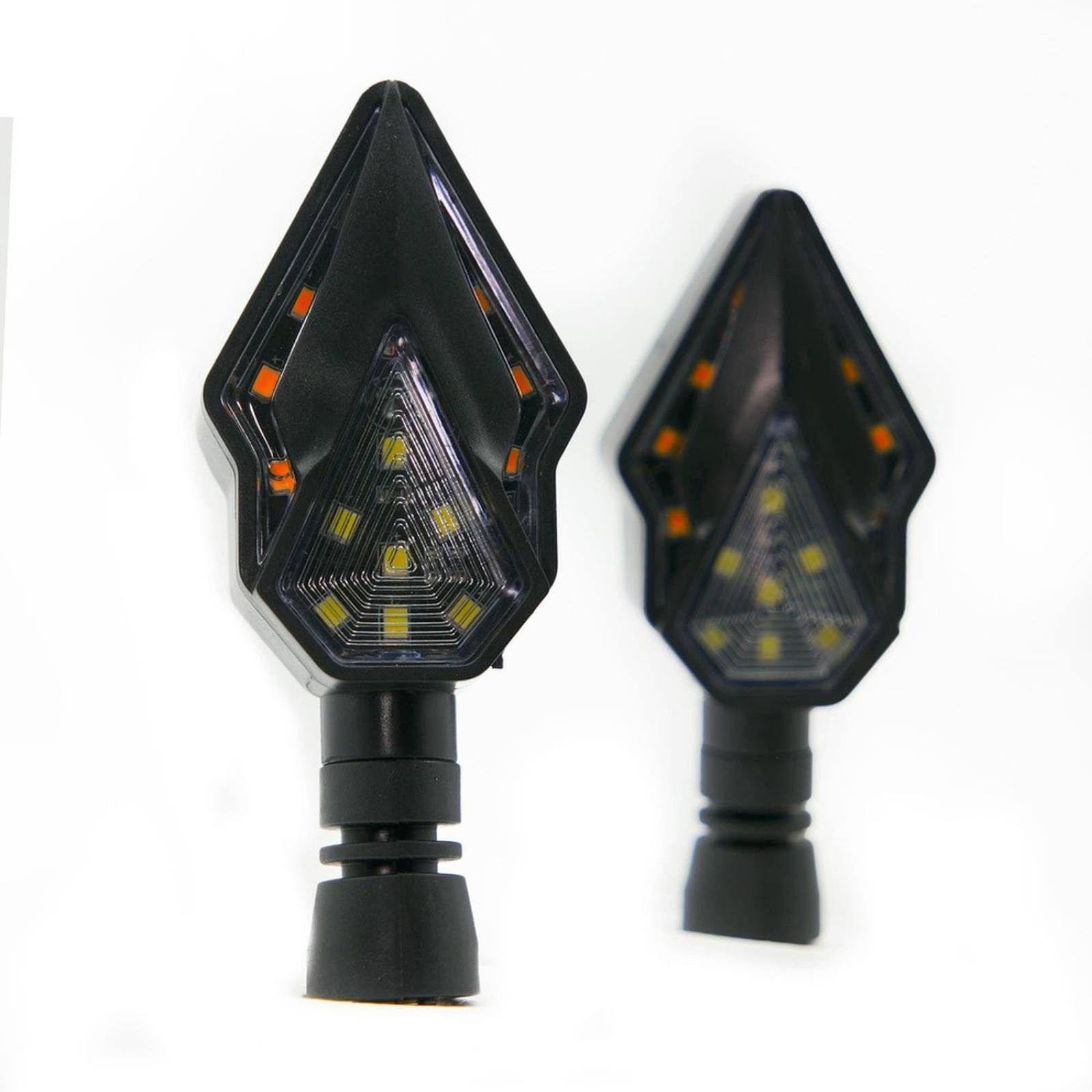 Direccionales Para Moto Rasen Led Secuencial Tipo Diamante Universal  Rojo