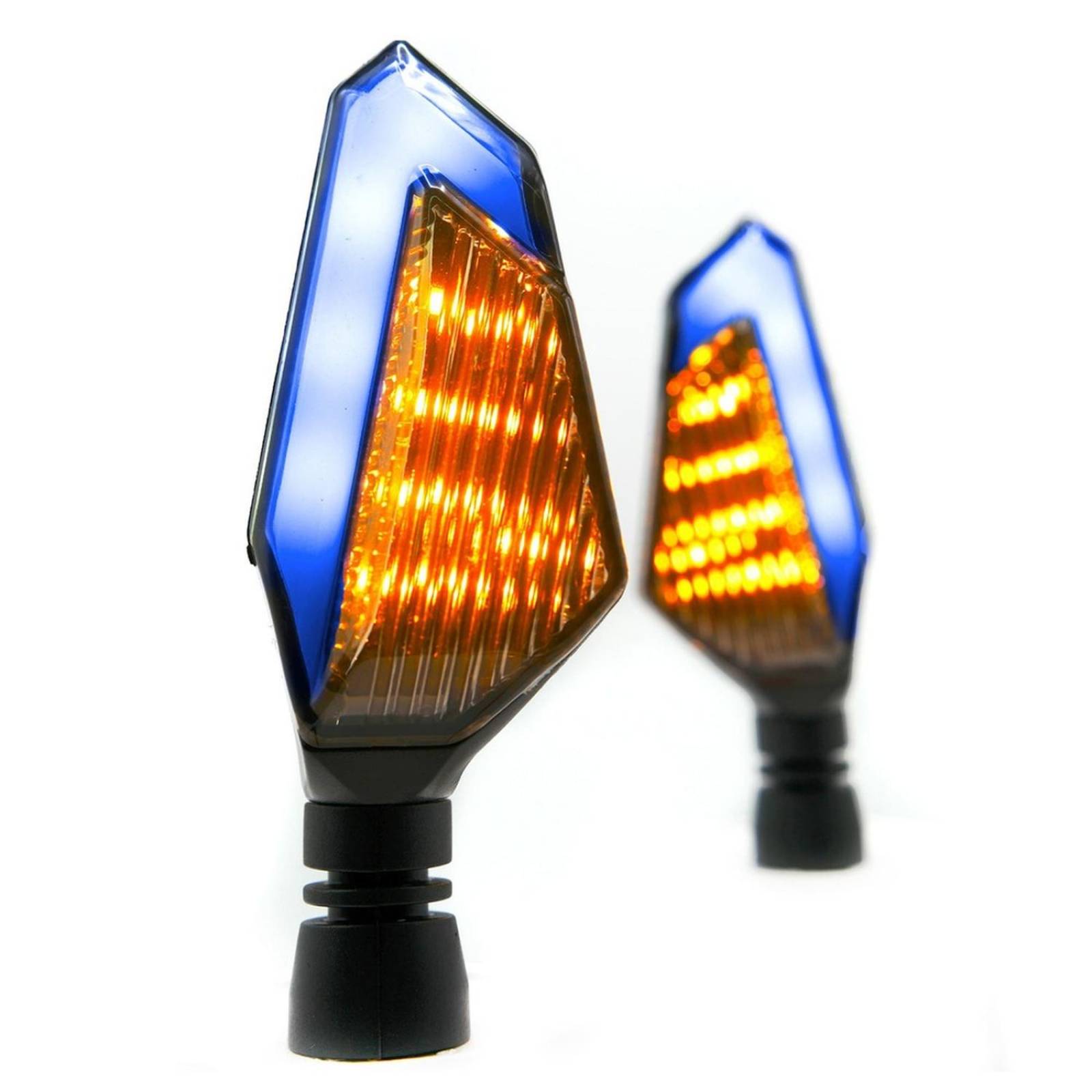 Direccionales Para Moto Rasen Led Neon Decorativa Universal   Azul