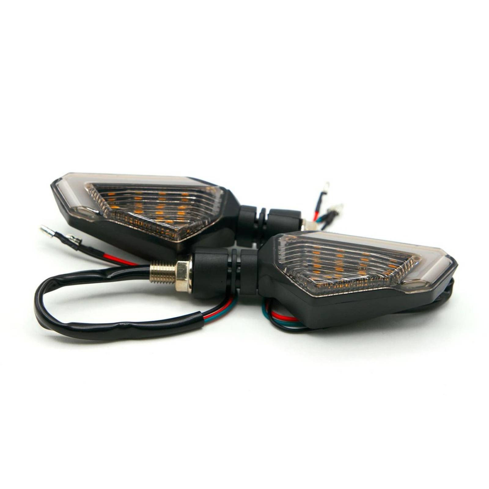 Direccionales Para Moto Rasen Led Neon Decorativa Universal   Rojo