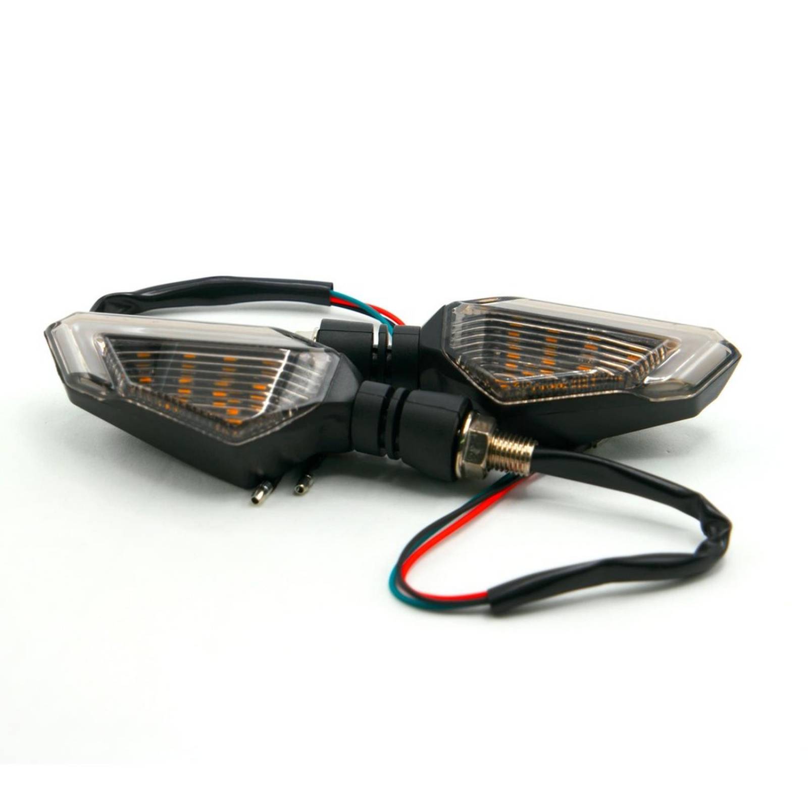 Direccionales Para Moto Rasen Led Neon Decorativa Universal   Rojo