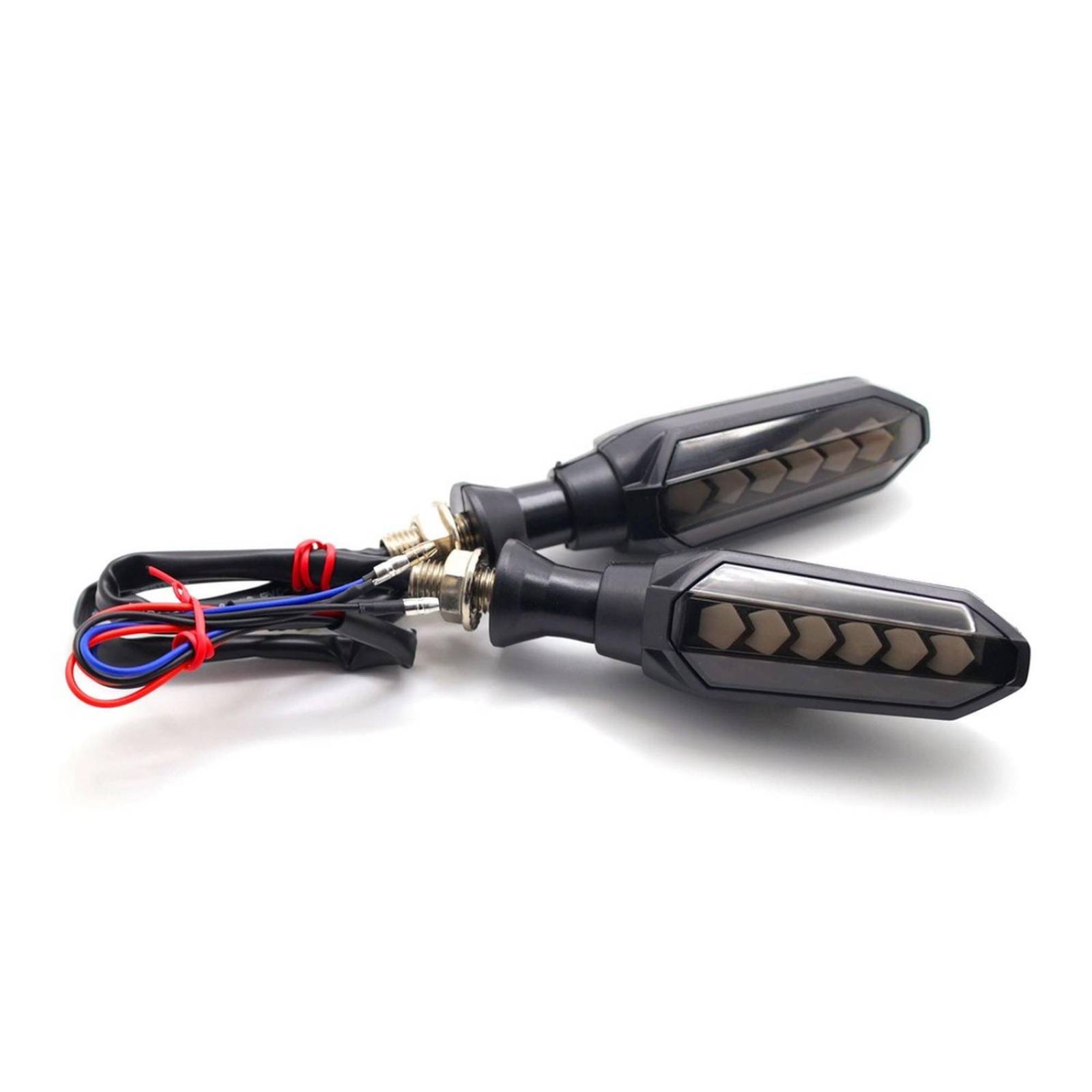 Direccionales Para Moto Rasen Led Bi-Color Secuencial Universal Amarillo