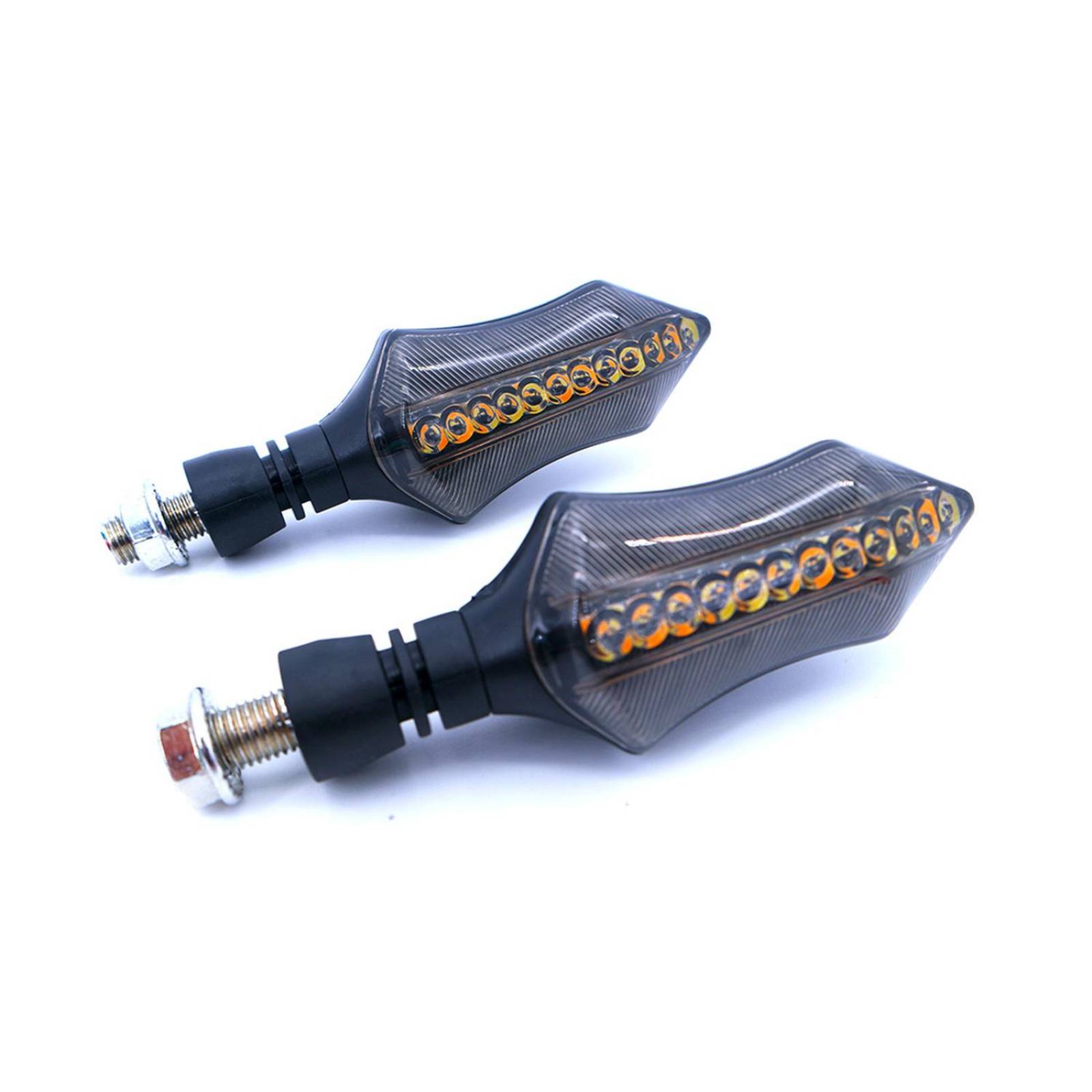 Direccionales Para Moto Rasen Led Secuencial Tipo Deportiva Universal Azul
