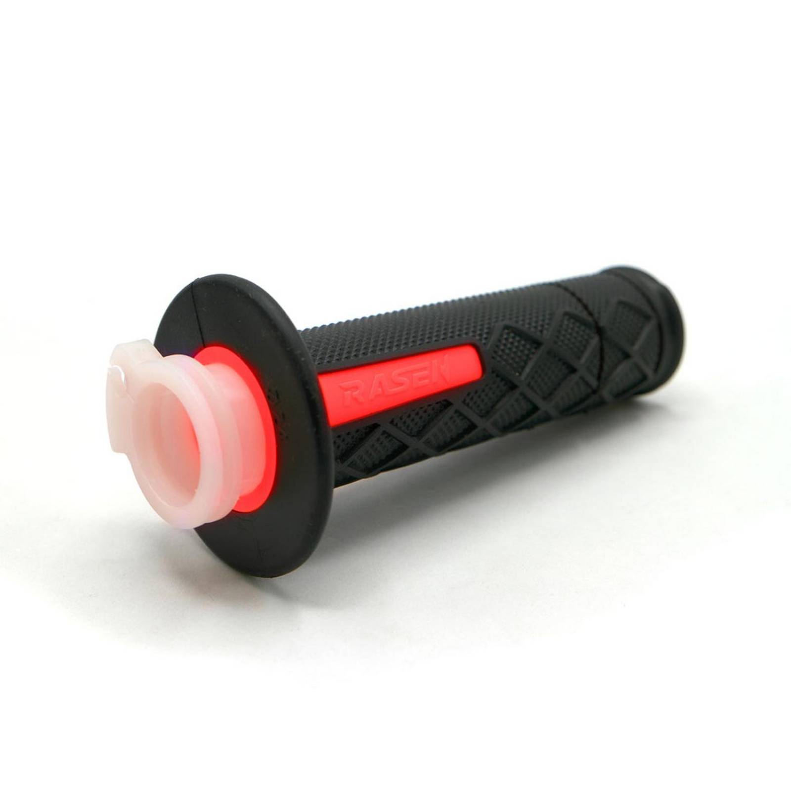 Puños Para Moto Rasen De Caucho Doble Agarre Rojo Universal