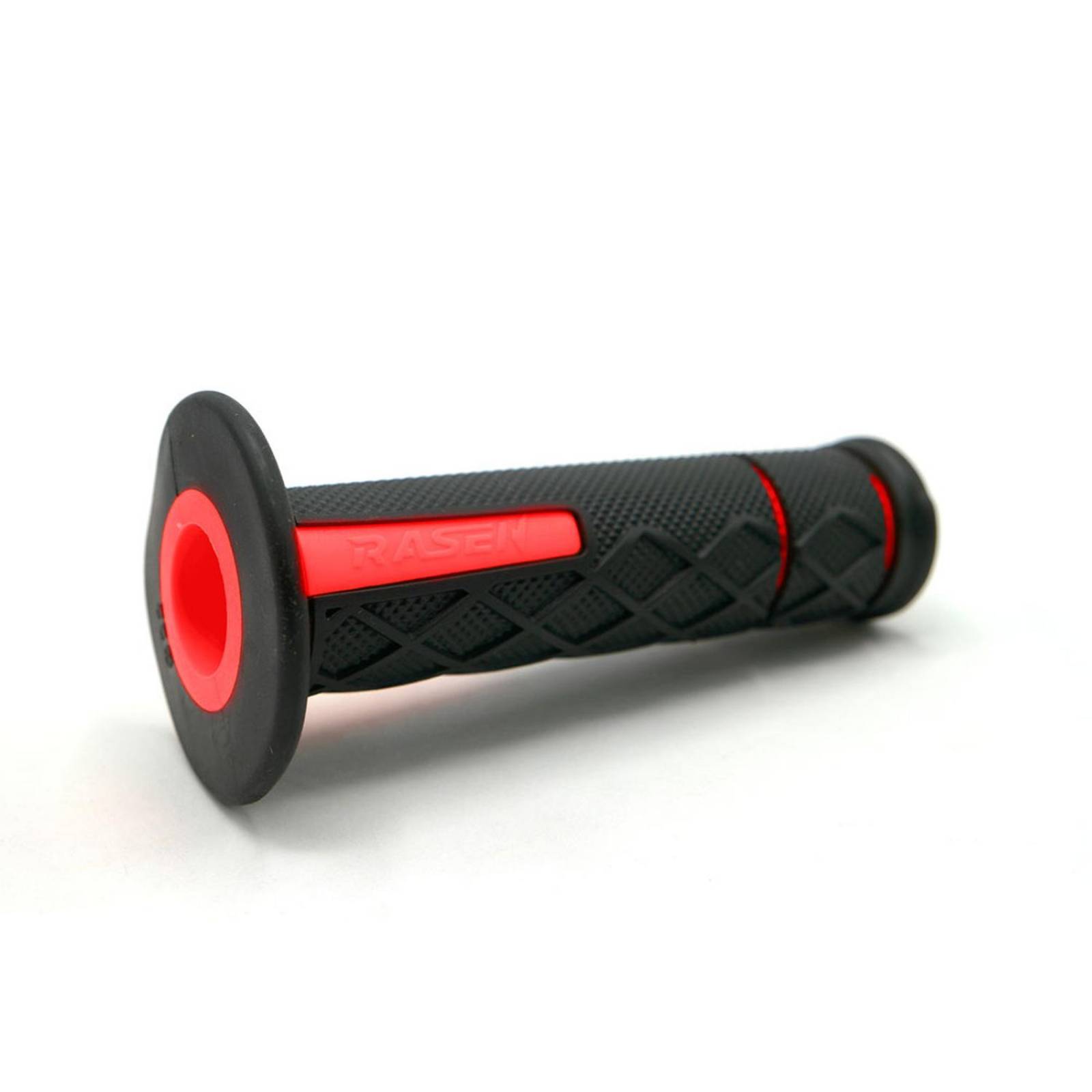 Puños Para Moto Rasen De Caucho Doble Agarre Rojo Universal