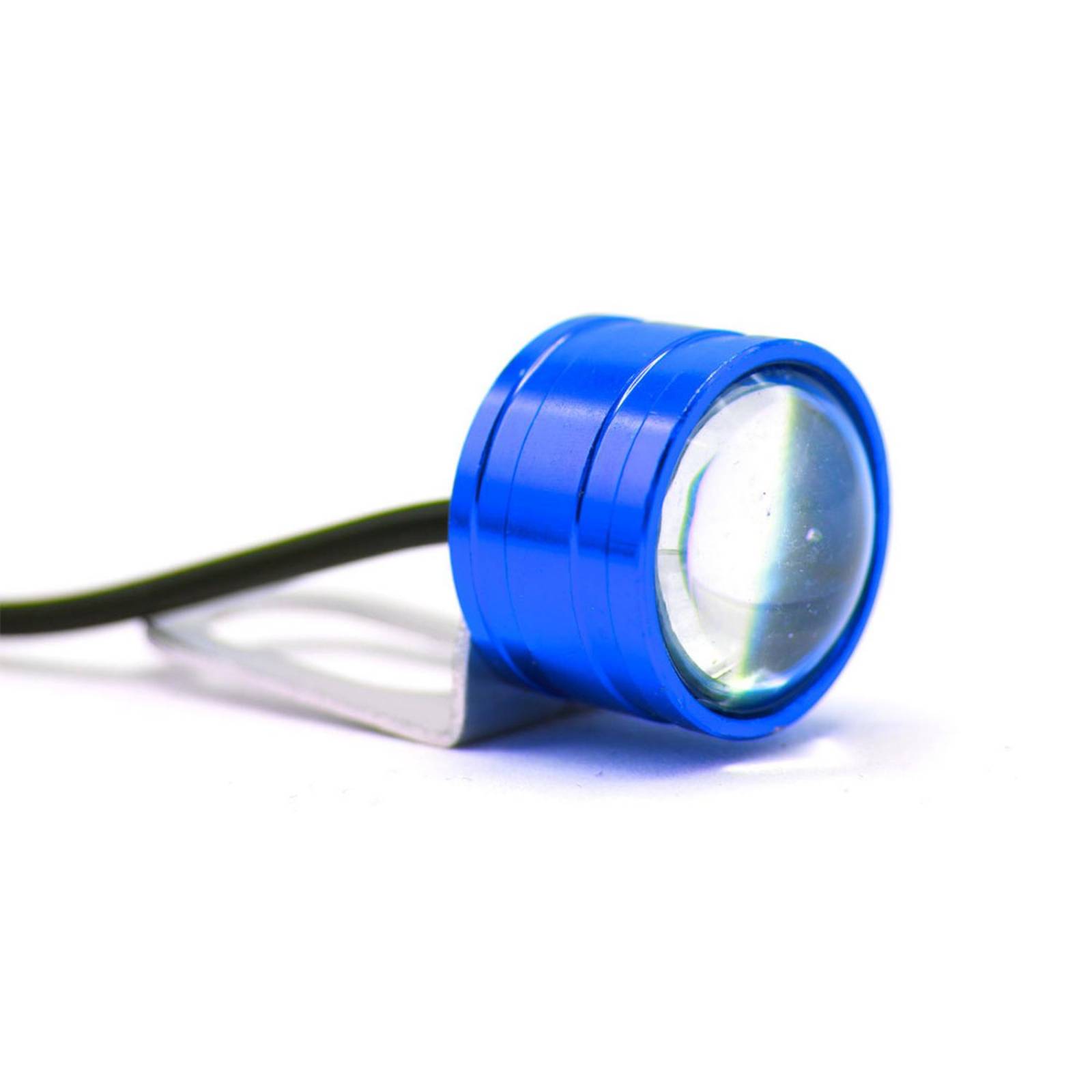 Faro Para Moto Rasen Led Para Placa Blanco Doble Salida De Luz           Azul