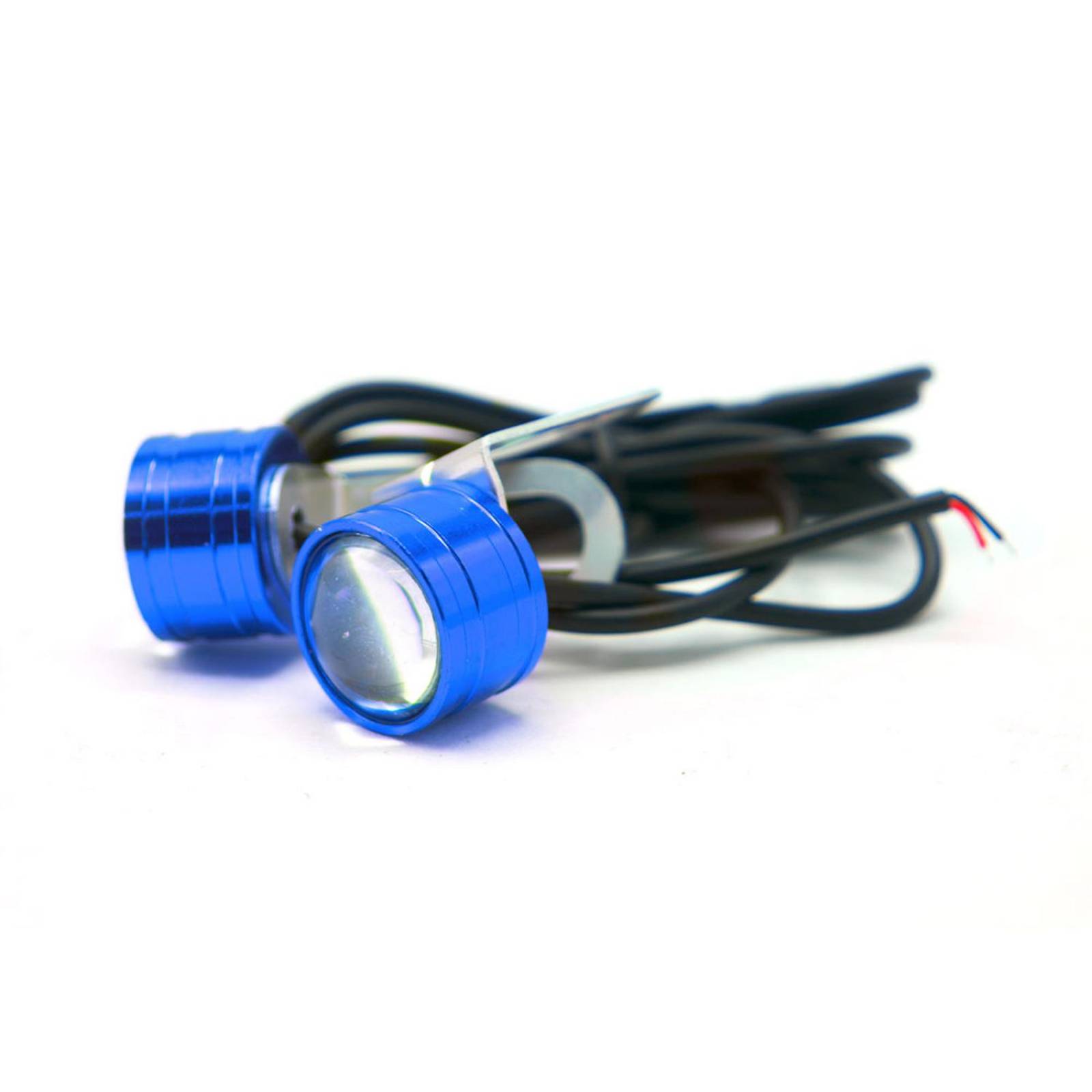 Faro Para Moto Rasen Led Para Placa Blanco Doble Salida De Luz           Azul