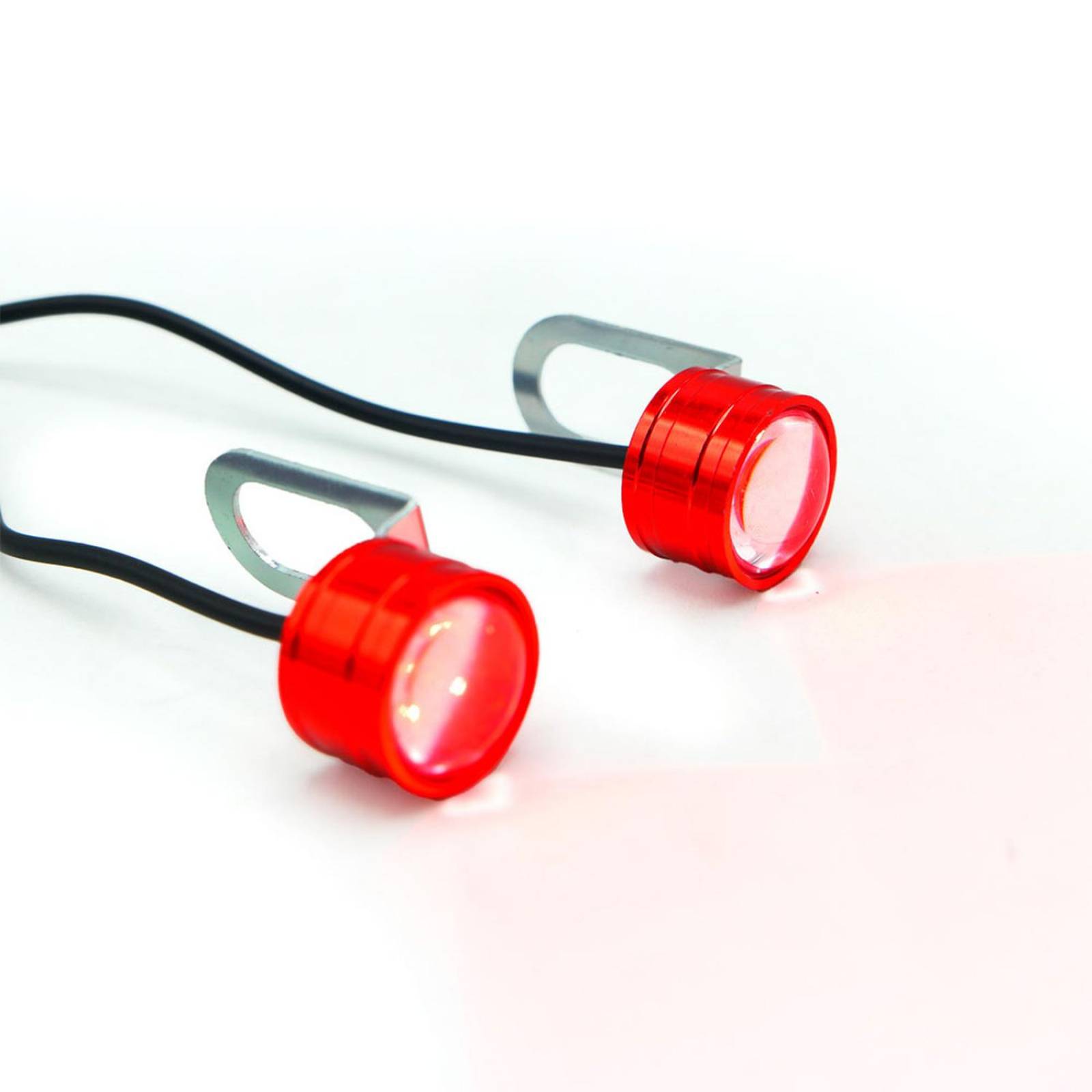 Faro Para Moto Rasen Led Para Placa Blanco Doble Salida De Luz           Rojo