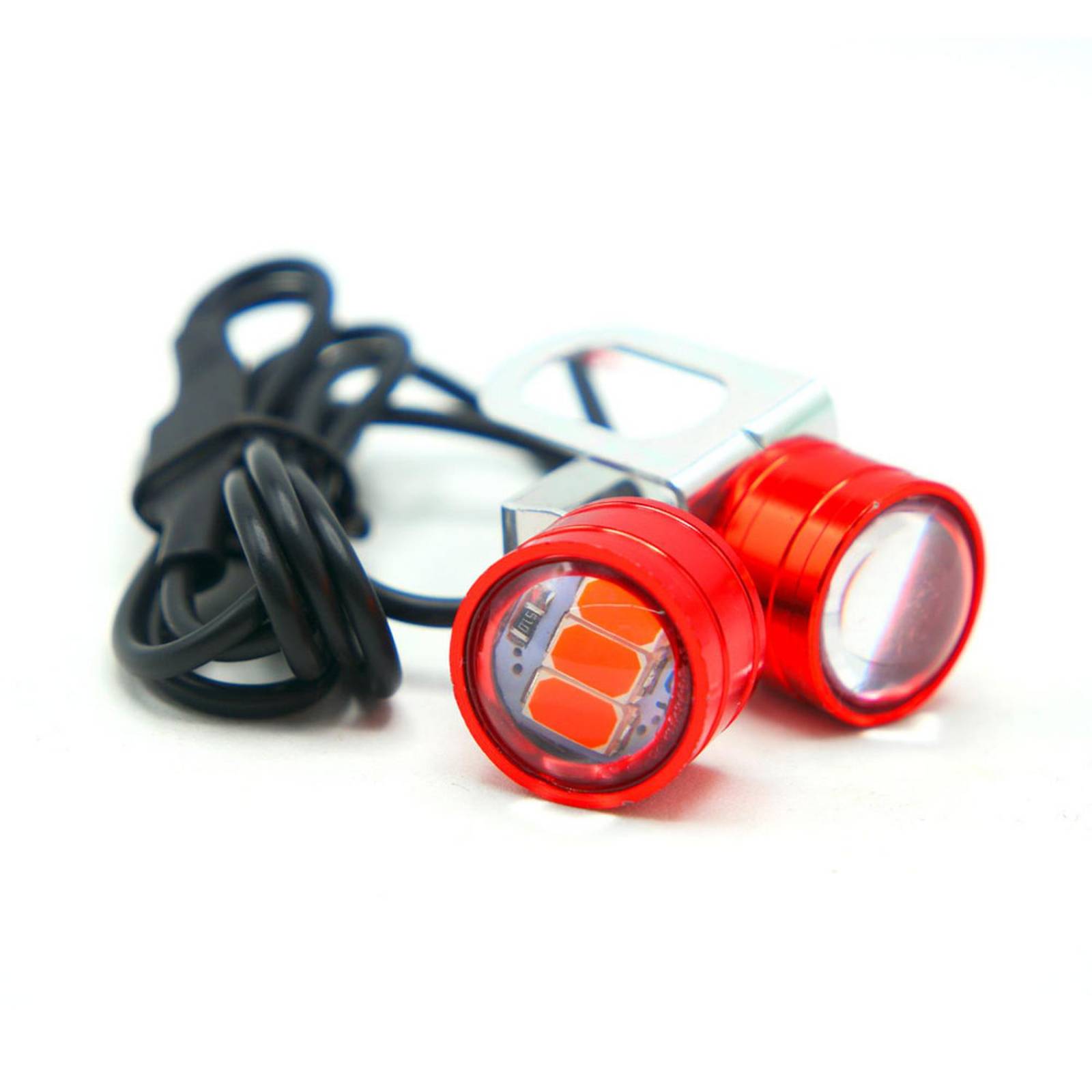 Faro Para Moto Rasen Led Para Placa Blanco Doble Salida De Luz           Rojo