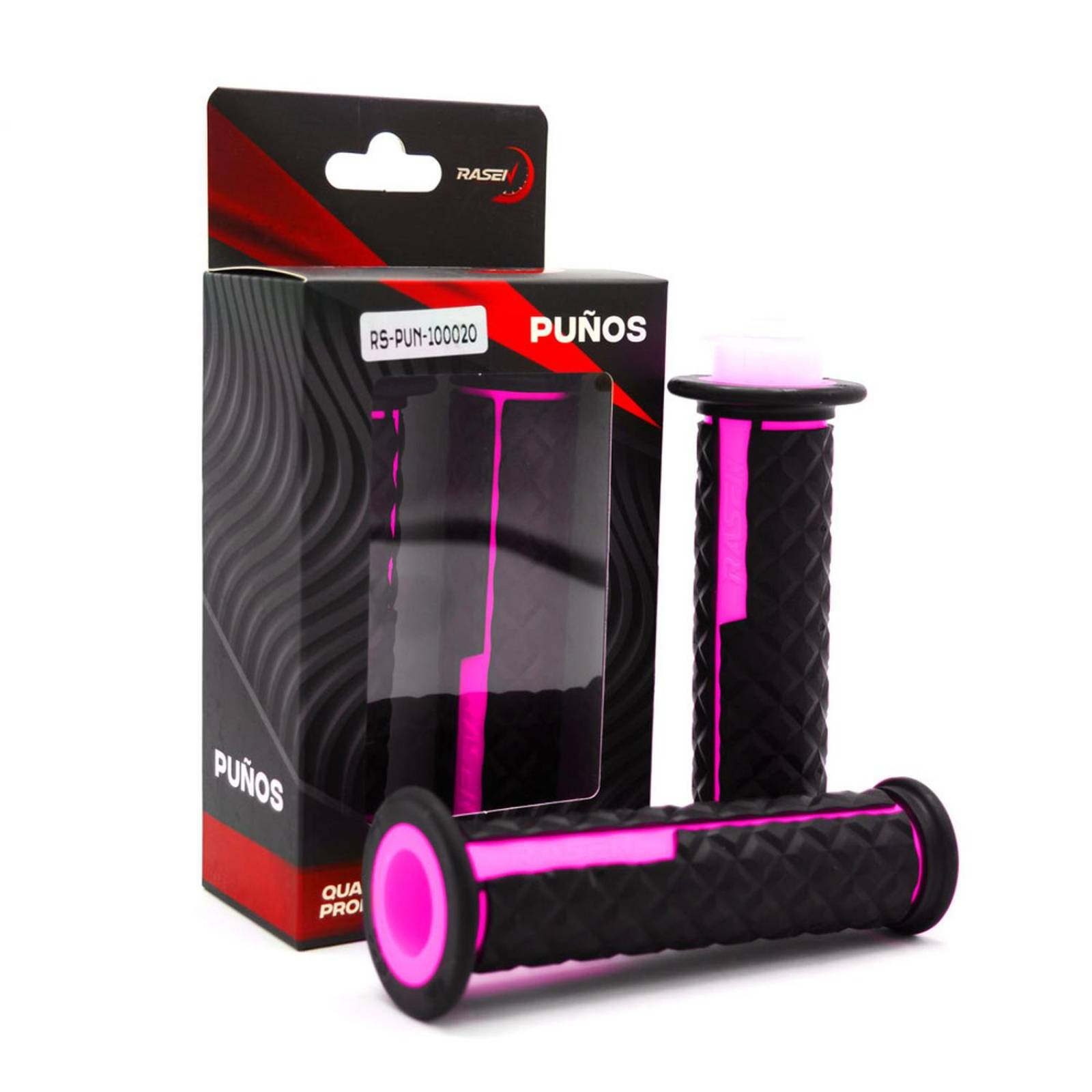 Puños Para Moto Rasen De Caucho Tipo Cuarzo Rosa Universal