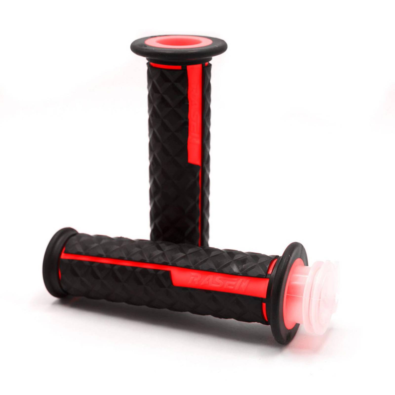 Puños Para Moto Rasen De Caucho Tipo Cuarzo Rojo Universal