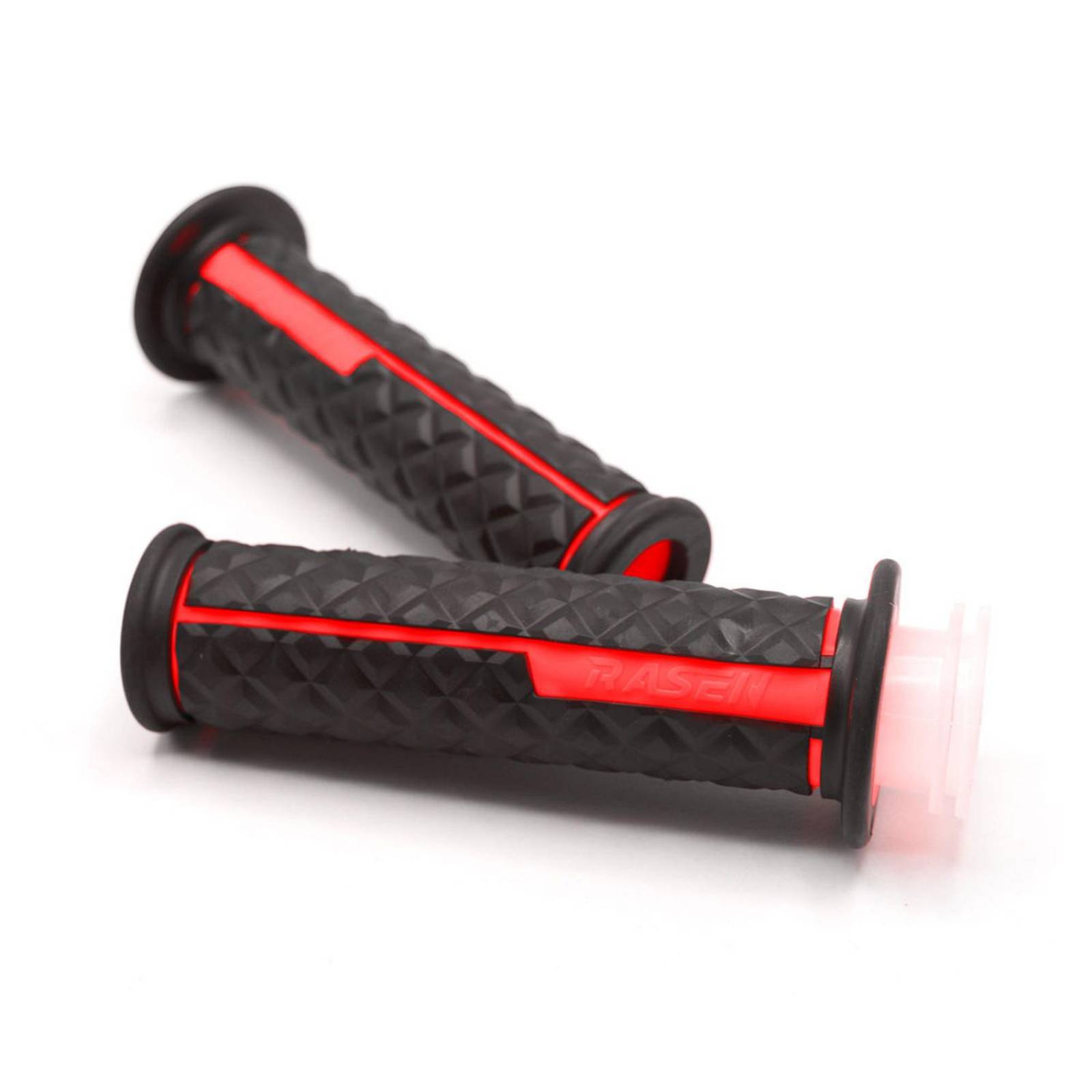 Puños Para Moto Rasen De Caucho Tipo Cuarzo Rojo Universal