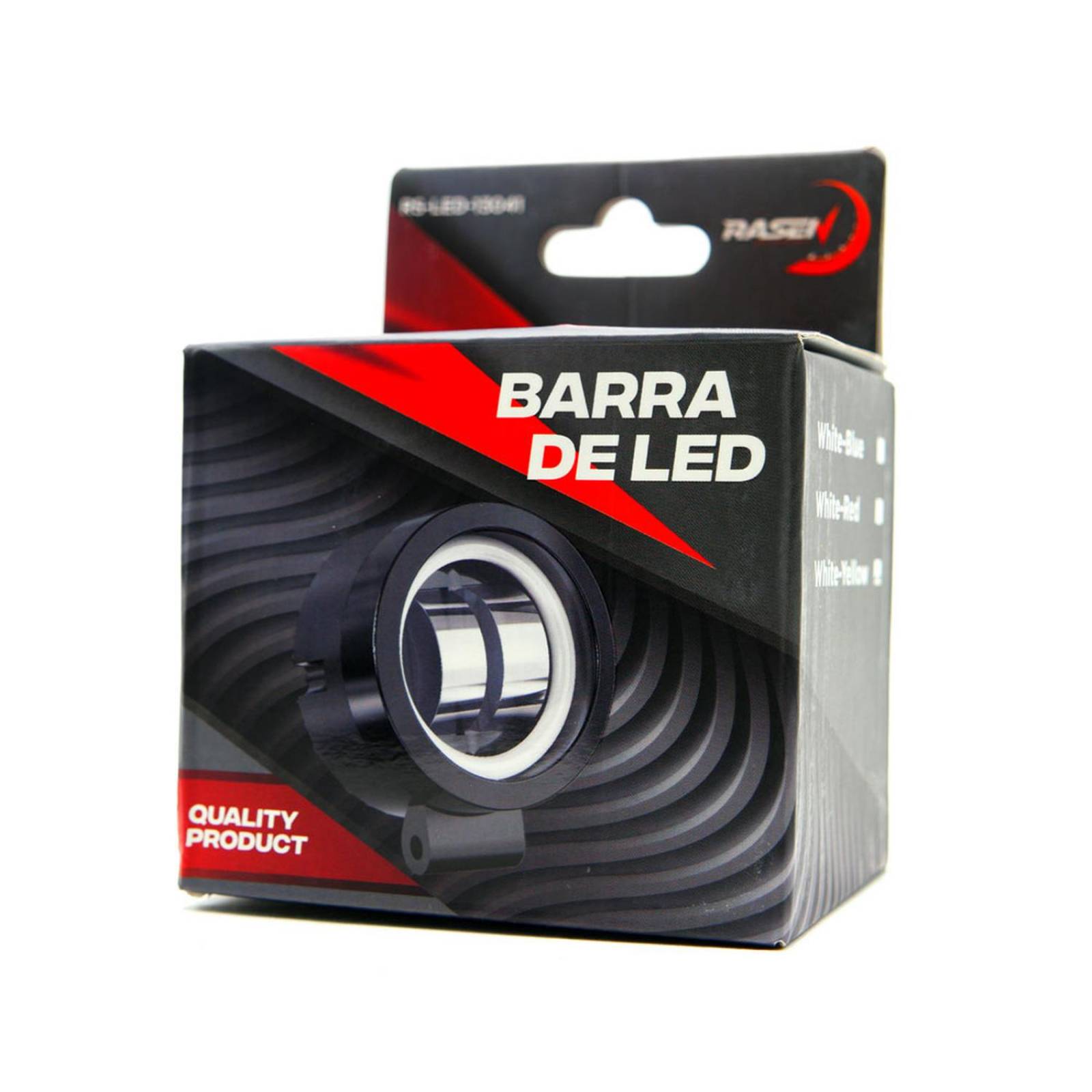 Faro Para Moto Rasen 2 Led Redondo Con Lupa Luz Blanca Fija Y Estrobo Opcional Amarillo