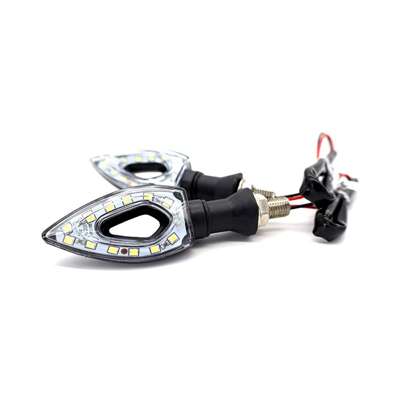 Direccionales Para Moto Rasen Led Tipo Flecha Universal   Rojo