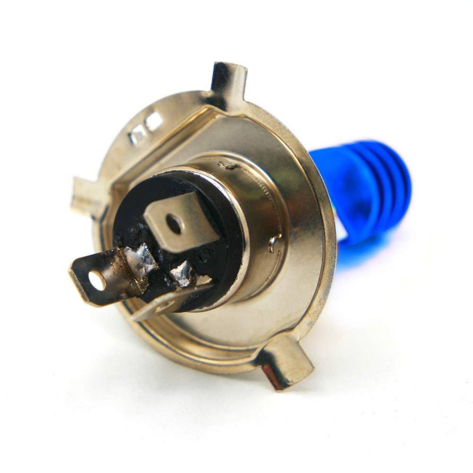 Foco Para Moto Rasen De Faro 12 Hiper Led Potente H4            Azul