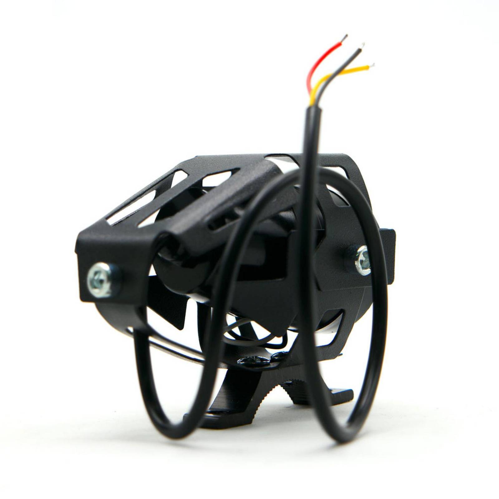 Faro Para Moto Rasen Led Mini Con Lupa Ojo De Angel Con Luz Alta,Baja Y Estrobo       Rojo