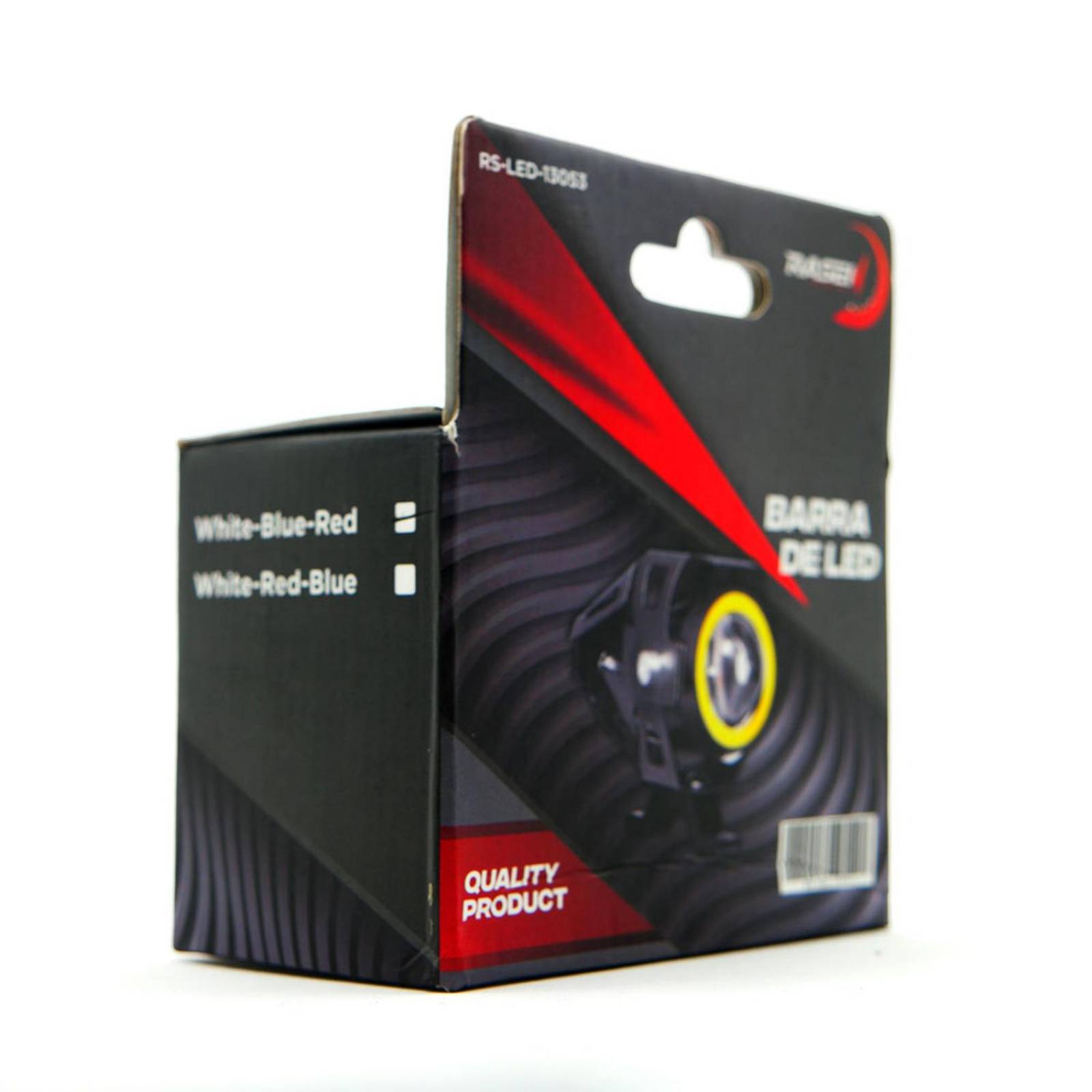 Faro Para Moto Rasen Led Mini Con Lupa Ojo De Angel Con Luz Alta,Baja Y Estrobo       Rojo