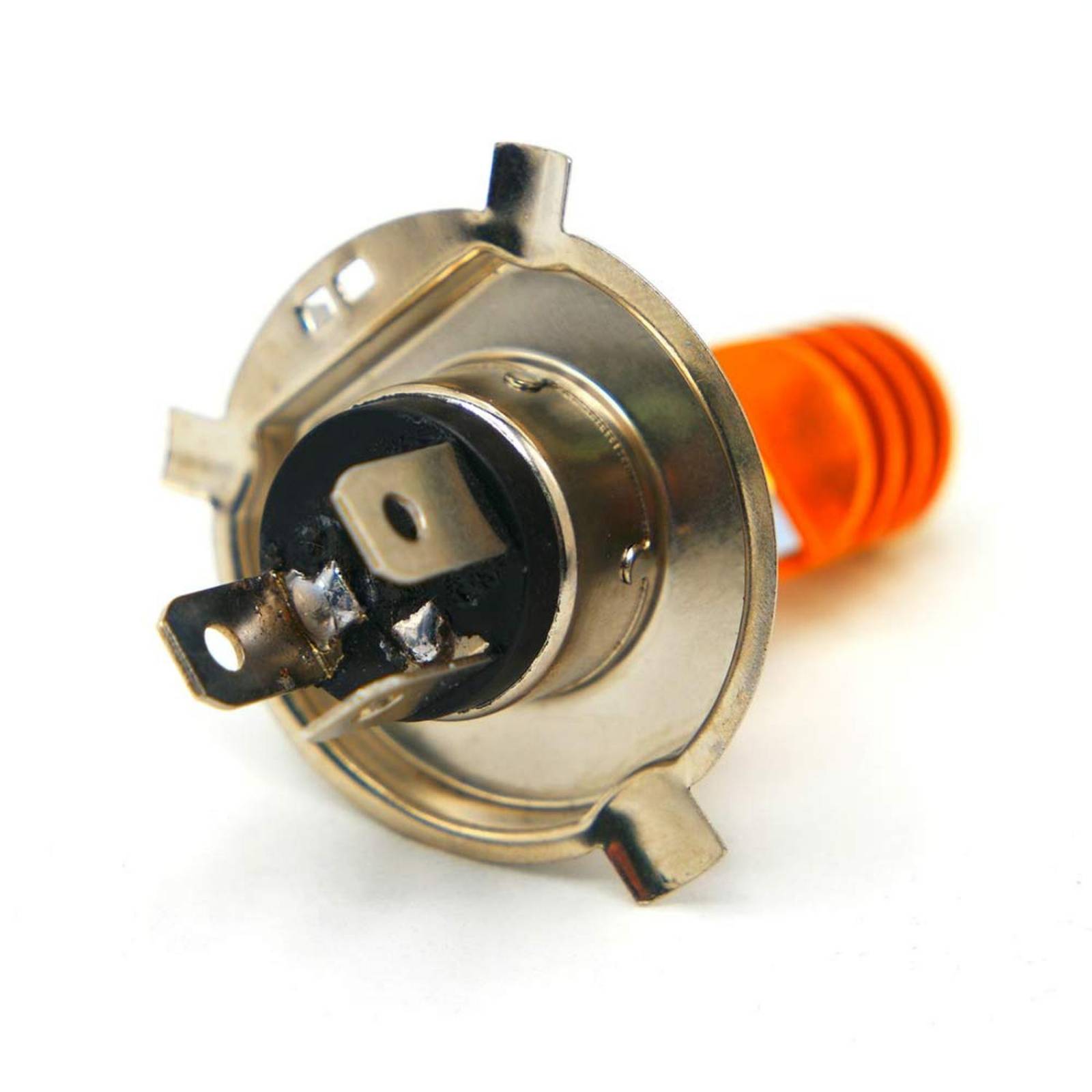 Foco Para Moto Rasen De Faro 12 Hiper Led Potente H4            Naranja