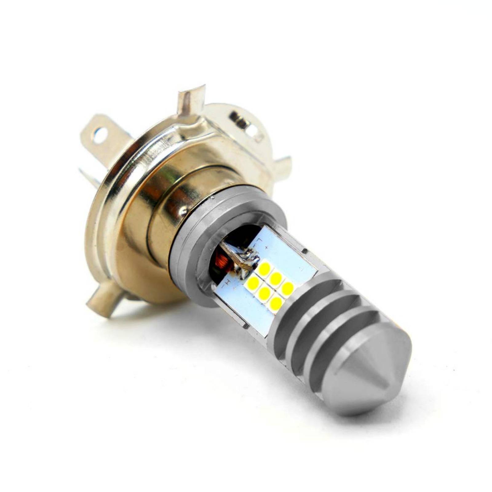 Foco Para Moto Rasen De Faro 12 Hiper Led Potente H4            Gris