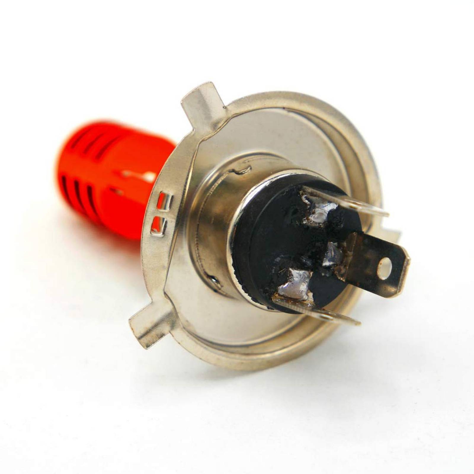 Foco Para Moto Rasen De Faro 12 Hiper Led Potente H4            Rojo