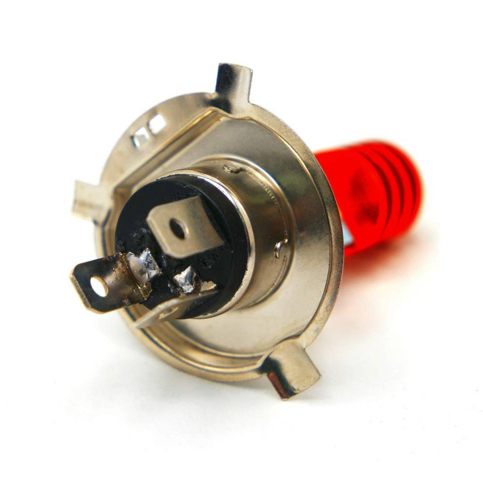 Foco Para Moto Rasen De Faro 12 Hiper Led Potente H4            Rojo