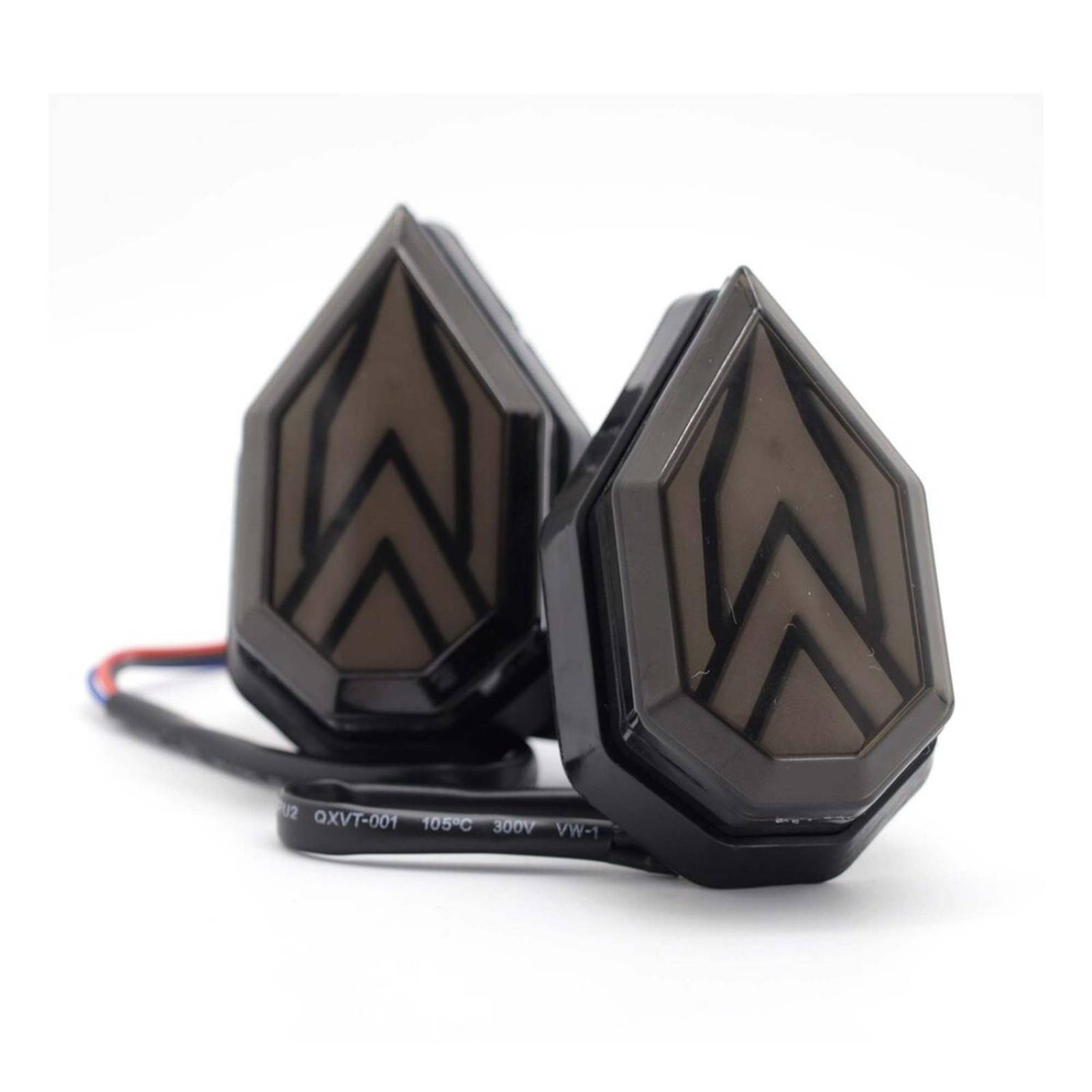 Direccionales Para Moto Rasen Led Secuencial Tipo Doble Flecha Universal Amarillo