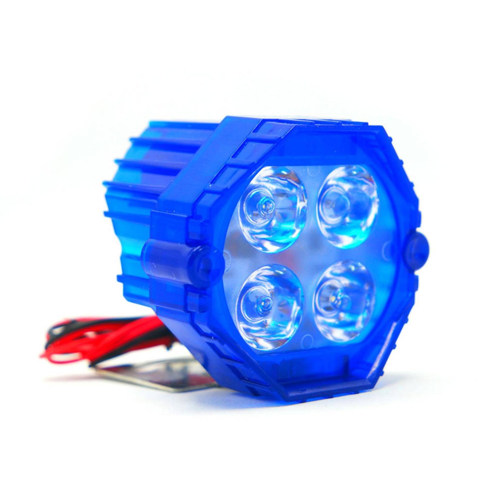 Faro Para Moto Rasen Auxiliar Redondo Led Blanco, Contorno Rgb             Azul AZUL-RGB