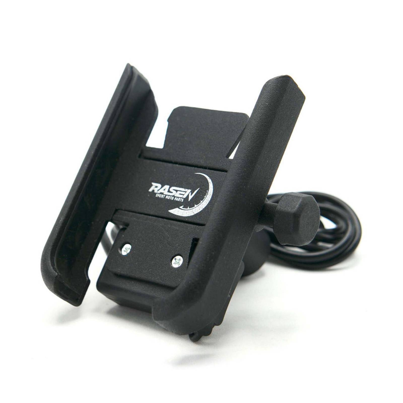 Soporte Para Moto Rasen Para Celular Universal Metalico Para Espejo Con Cargador          