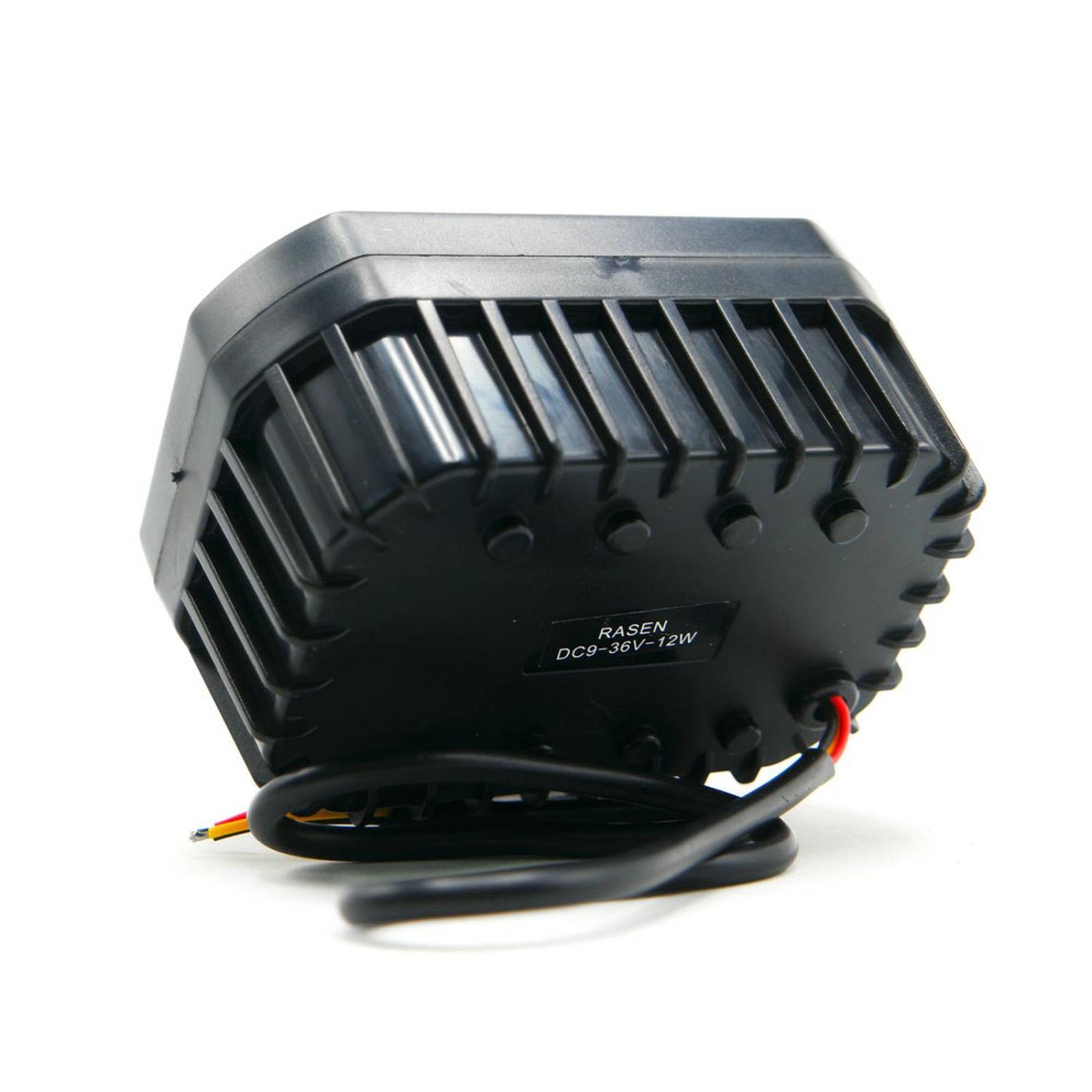 Faro Para Moto Rasen Auxiliar Led Con Lupa Cuadrado Con 4 Led Ojo De Angel Con Luz Blanca Fija Y Estrobo  Azul