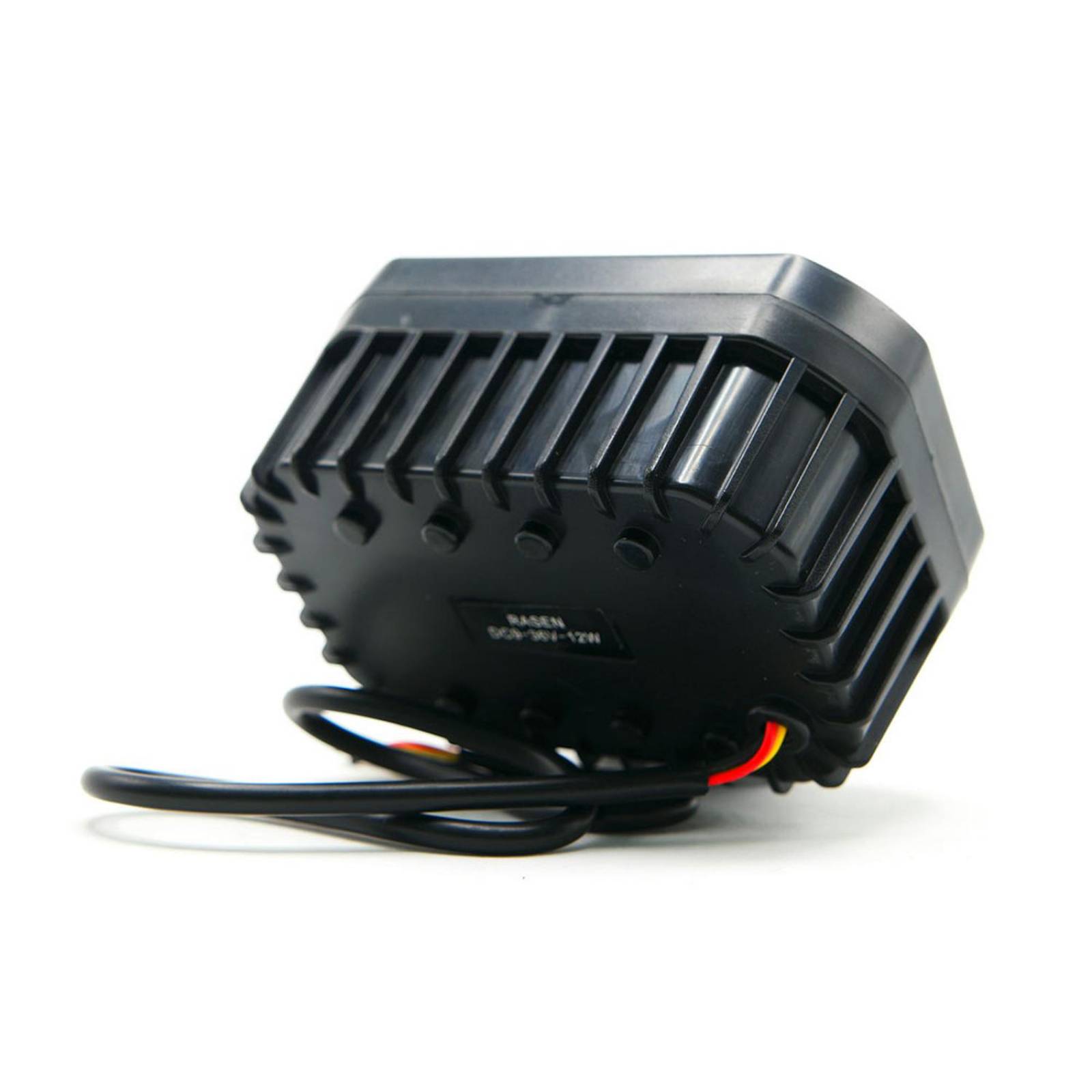 Faro Para Moto Rasen Auxiliar Led Con Lupa Cuadrado Con 4 Led Ojo De Angel Con Luz Blanca Fija Y Estrobo  Rojo