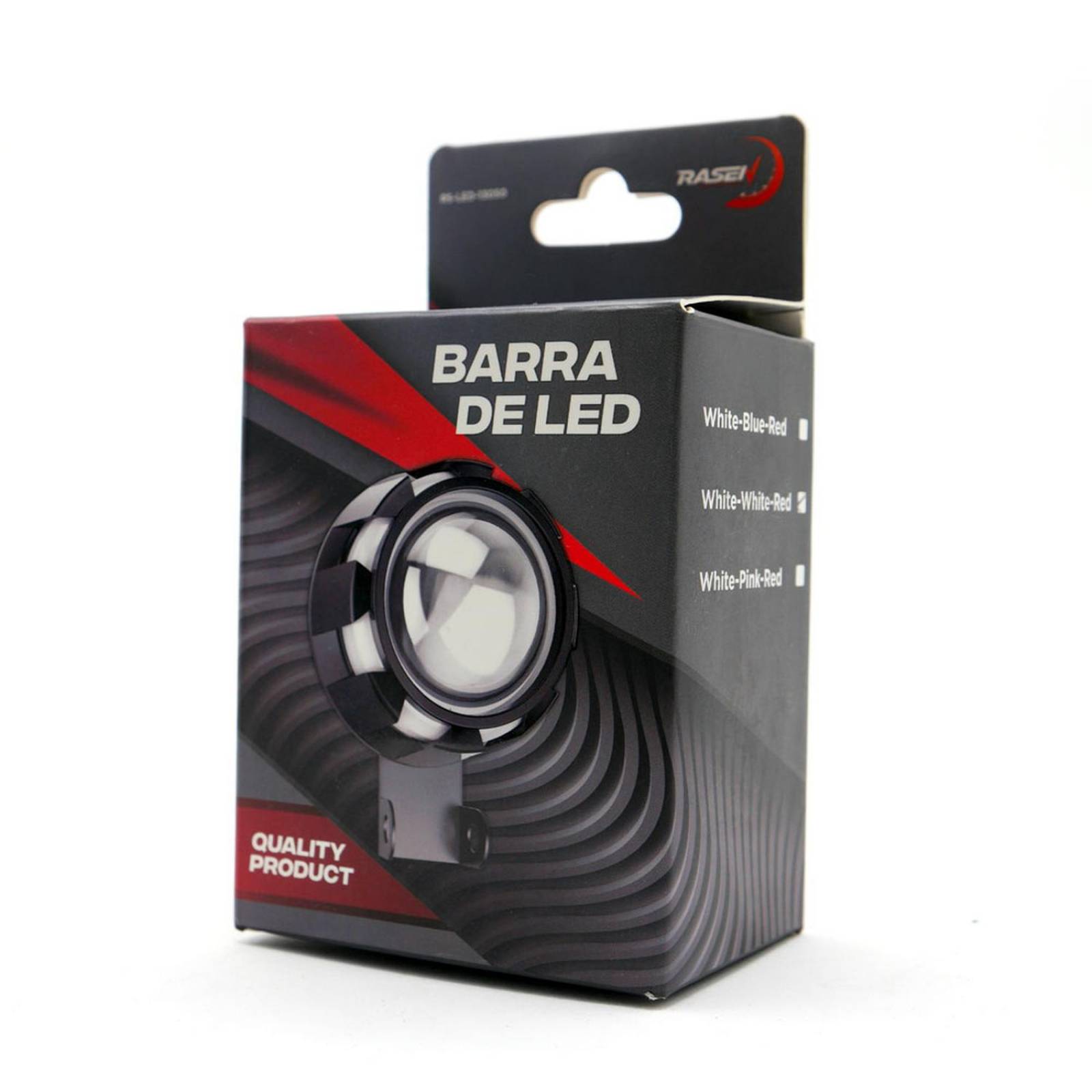 Faro Para Moto Rasen Led Luz Blanca Redondo Rosa