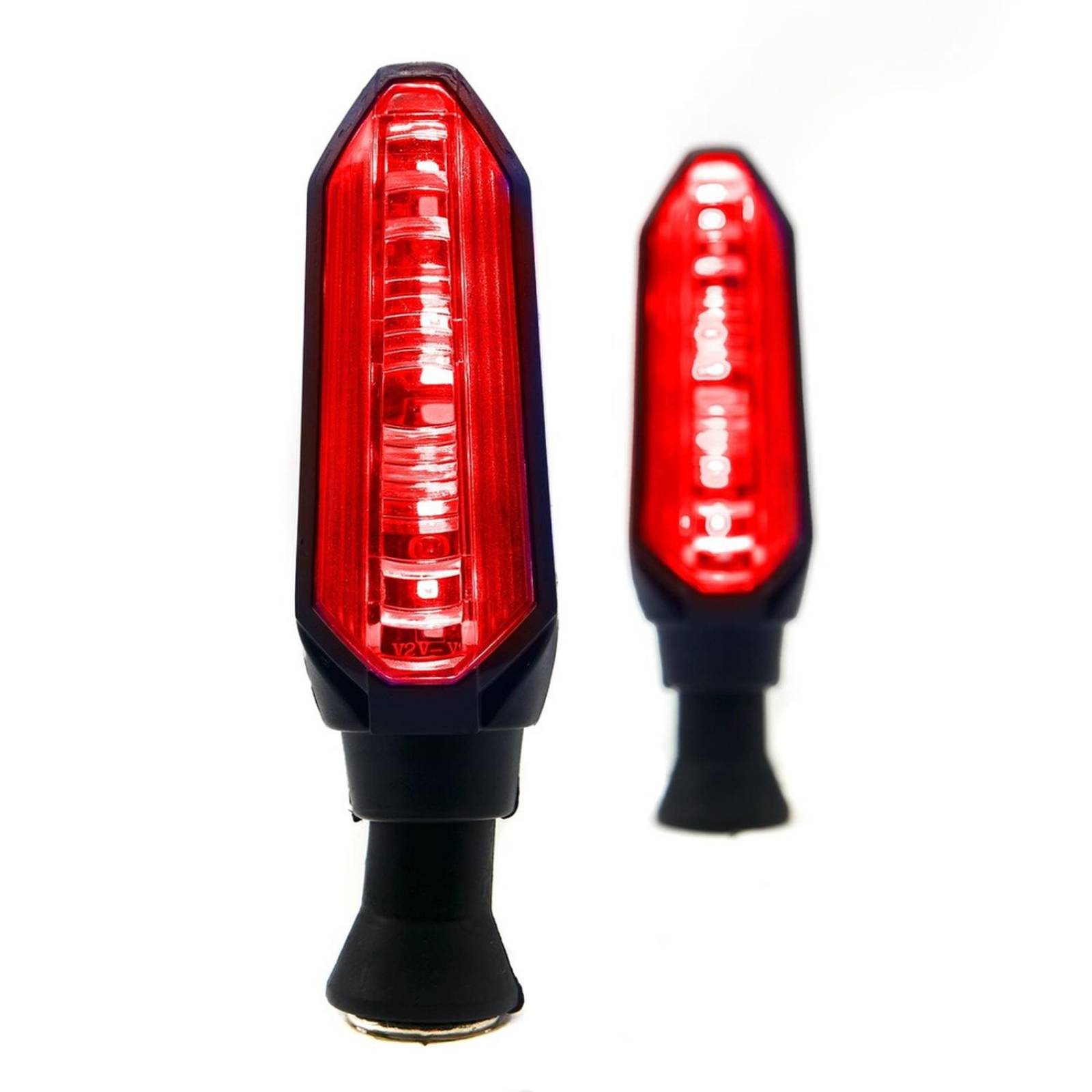 Direccionales Para Moto Rasen Led Secuencial Premium 4 Hyperled Universal Rojo
